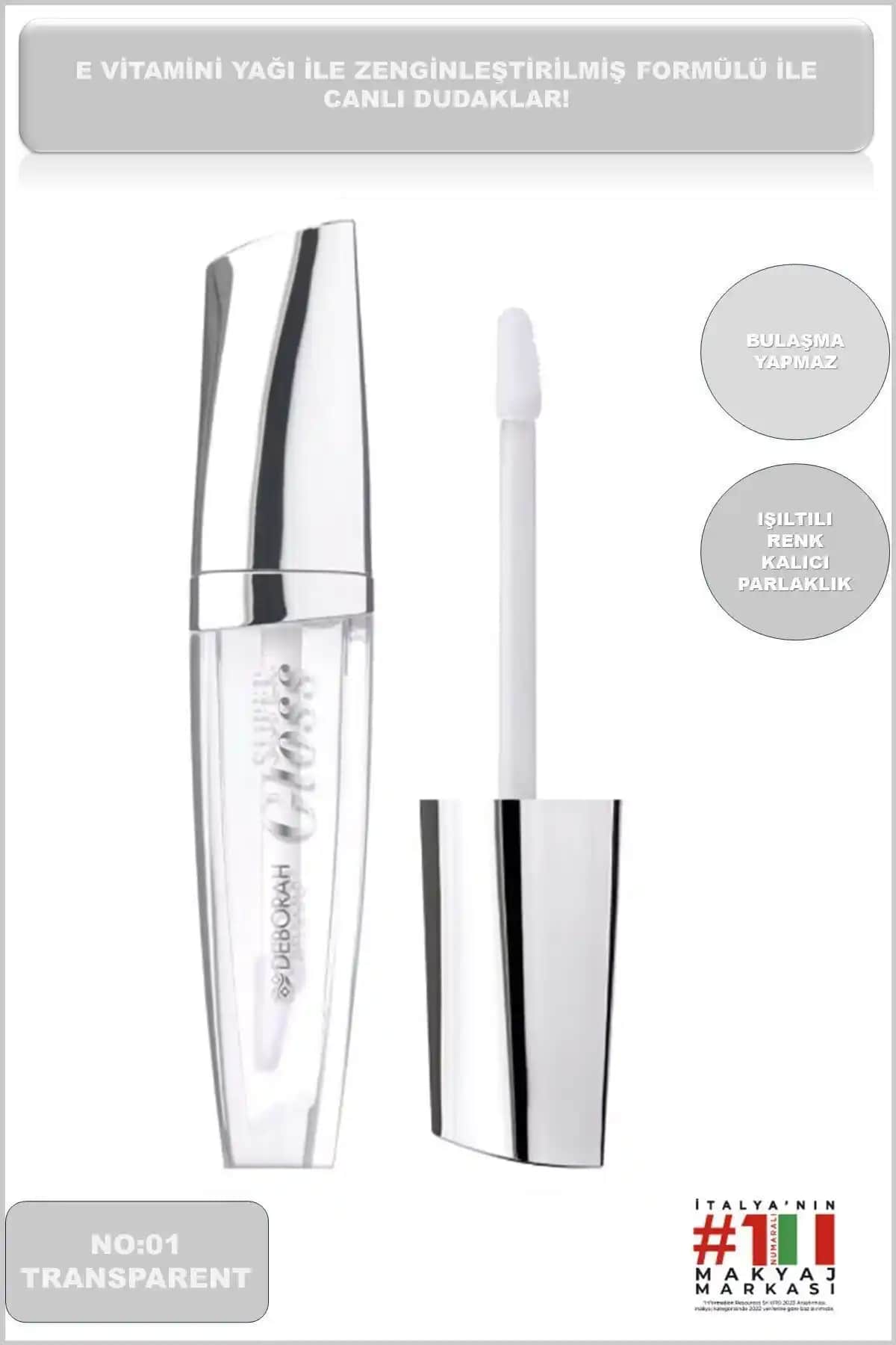 Deborah Milano Super Gloss Dolgunlaştırıcı ile doğal parlak ve hacimli dudaklar elde edin