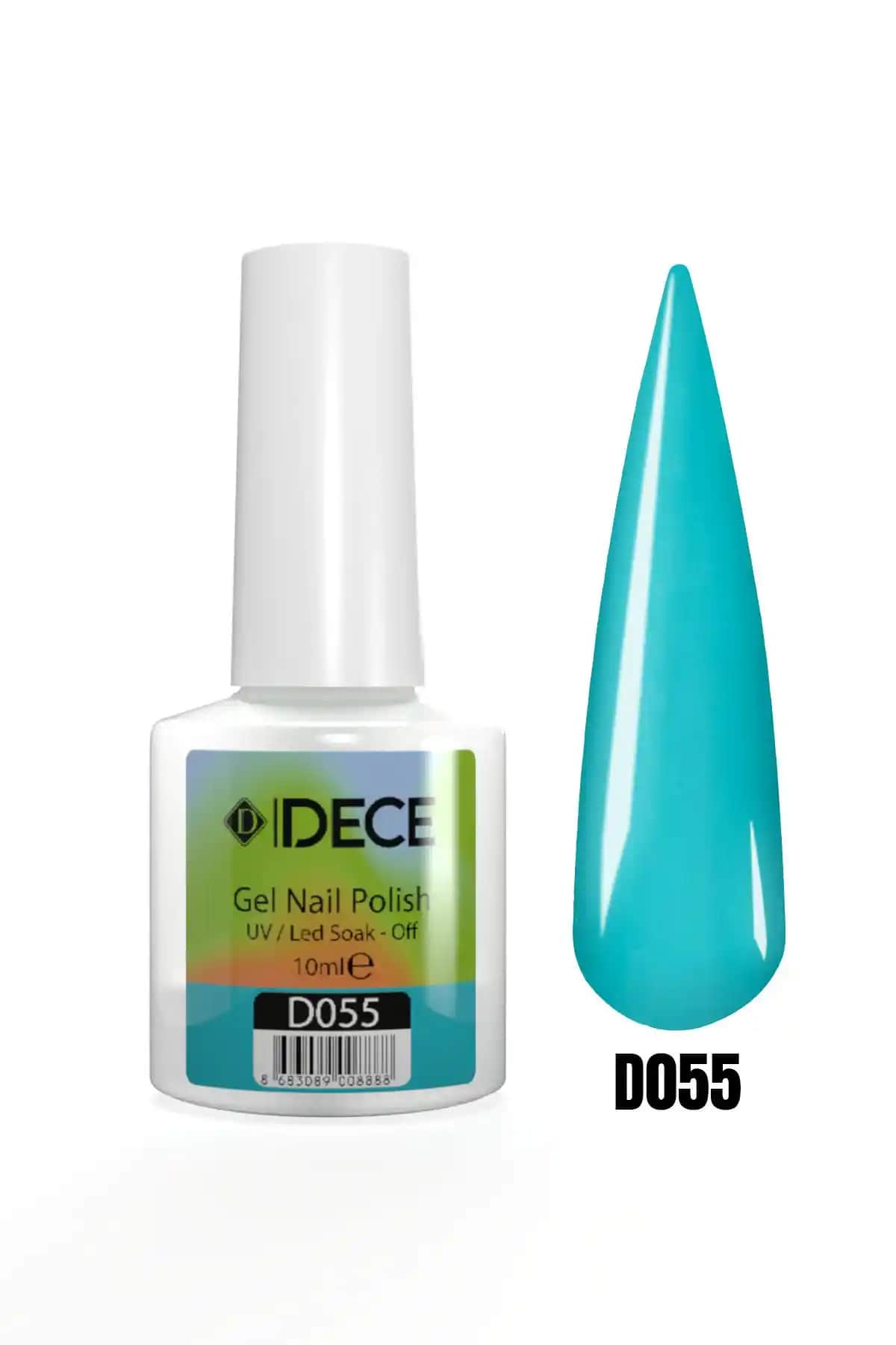Dece Kalıcı Oje UV Led D055 10ml: Dayanıklı, Parlak ve Şık Turkuaz Renkli Oje