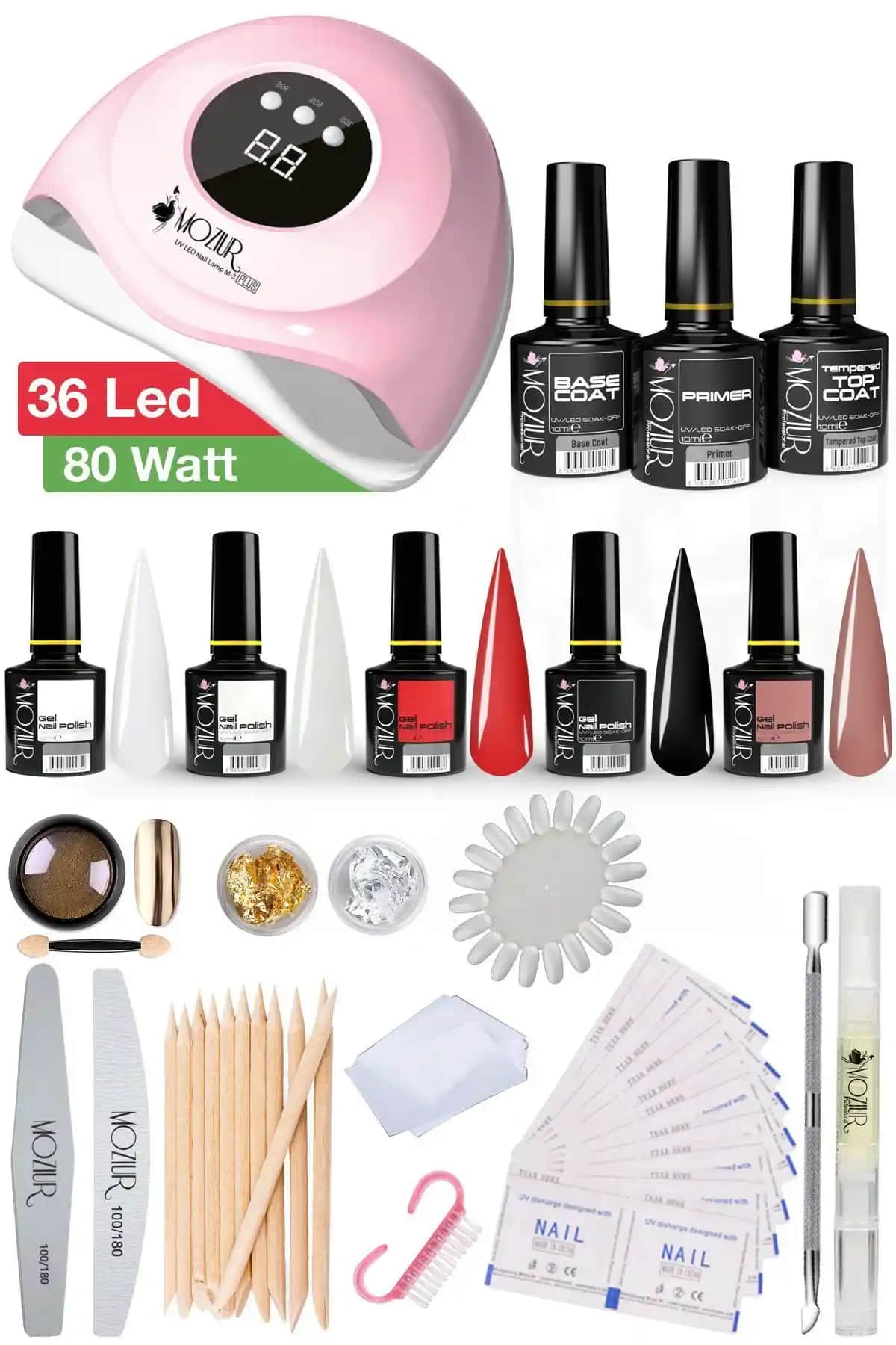 Evde Kalıcı Oje Uygulaması İçin MOZIUR ve Nail Master Setlerinin Karşılaştırması