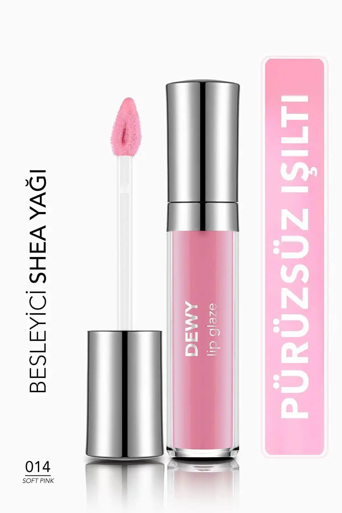 Flormar Dewy Lip Glaze Dudak Parlatıcıları Karşılaştırması: Soft Pink ve Cherry Blossom