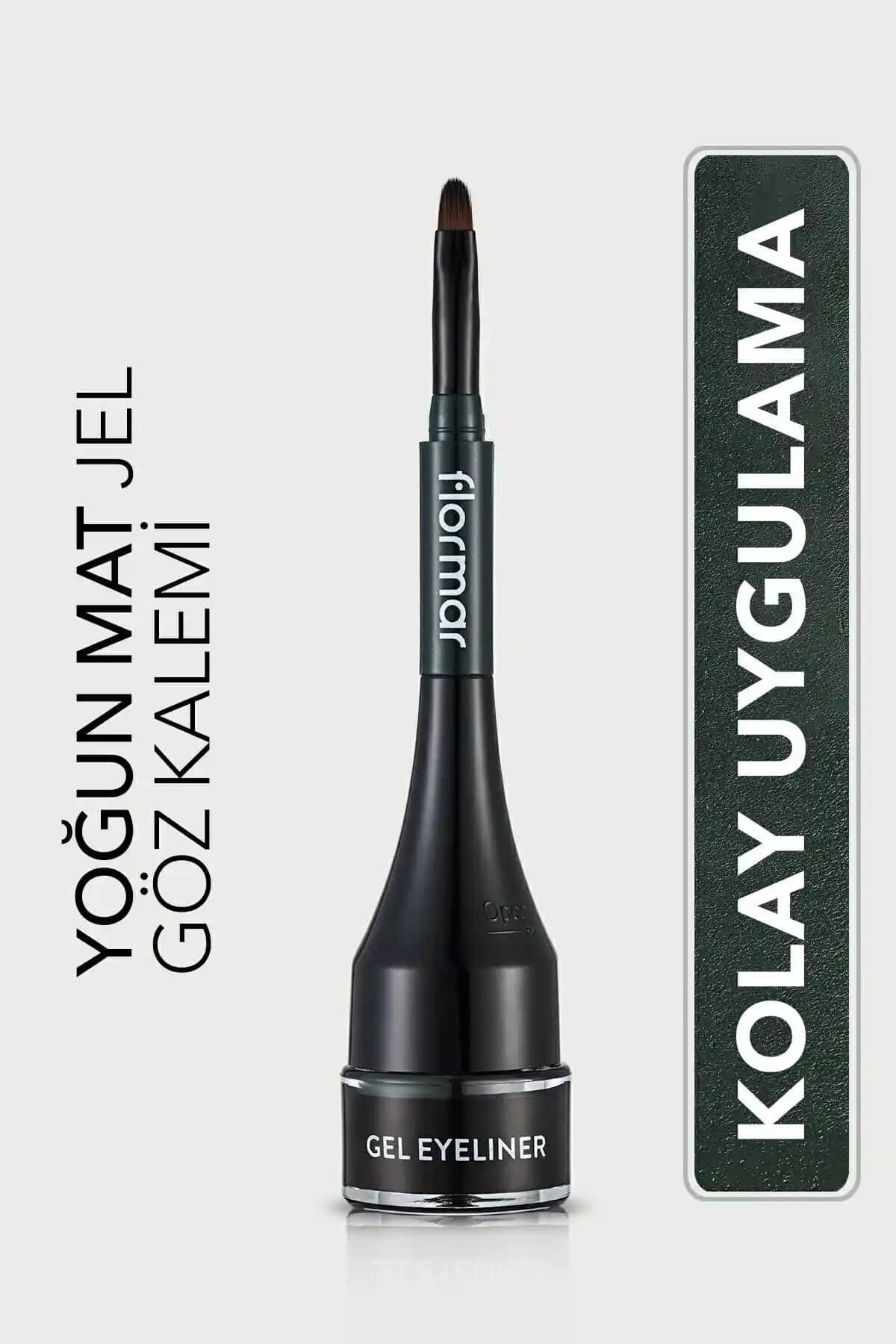 Flormar Yoğun Pigmentli Mat Jel Eyeliner Yeşil – Uzun Ömürlü ve Pratik Kullanım