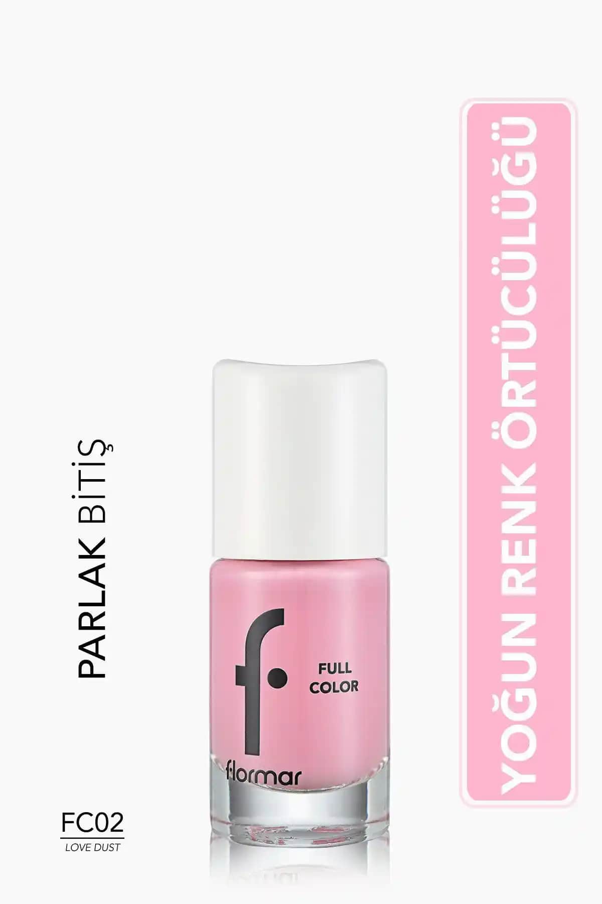 Flormar Yoğun Pigmentli Parlak Oje Karşılaştırması FC02 Love Dust ve FC34 Wrap Your Beloved