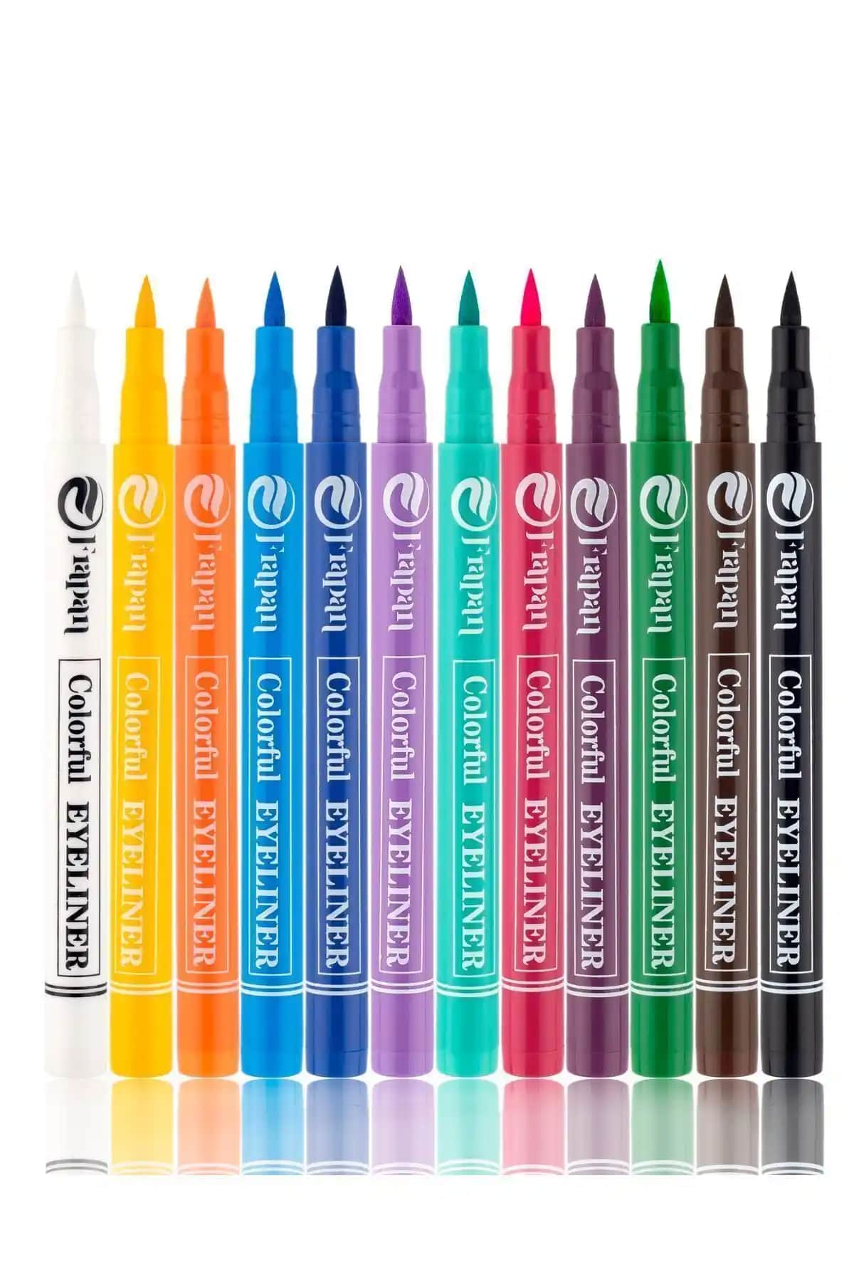 Frapan 12'li Kalem Eyeliner Seti: Yüksek Pigmentasyon ve Uzun Süre Dayanıklı Göz Makyajı