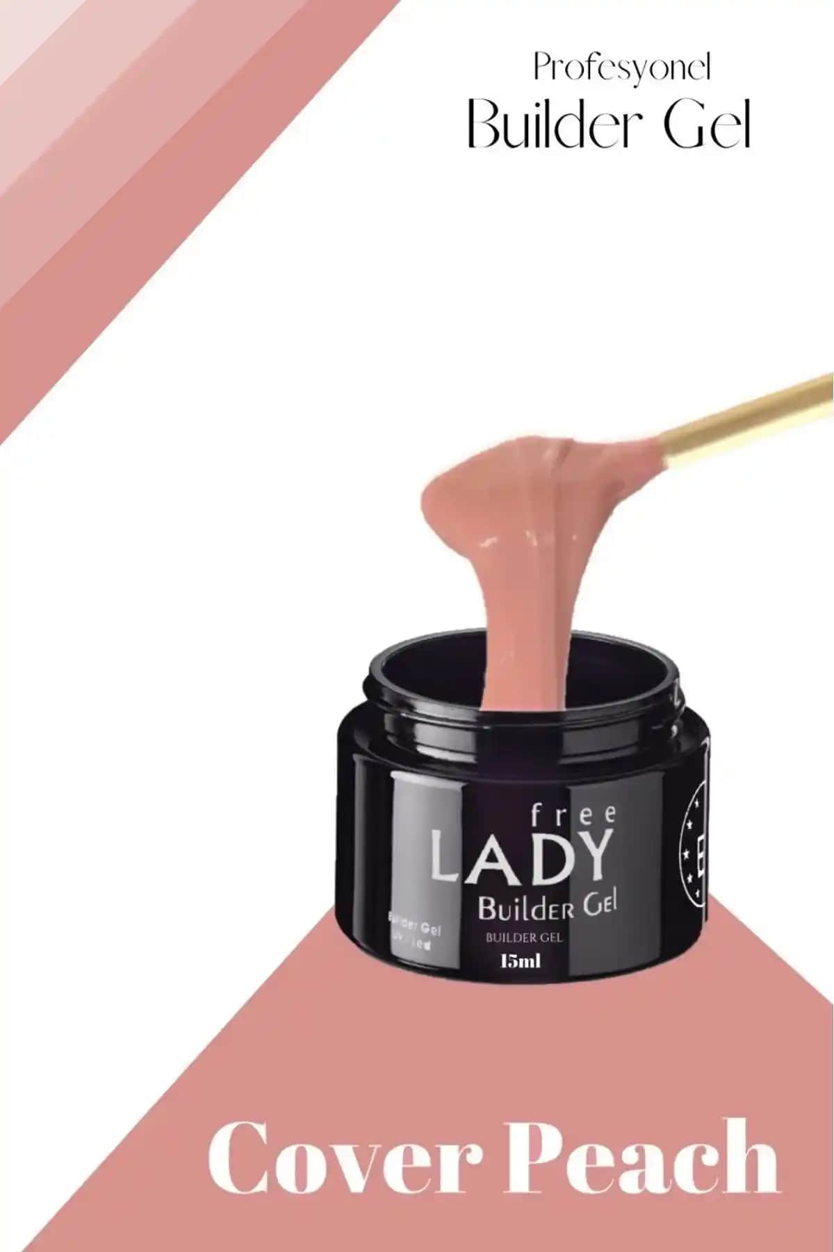 FREELADY Protez Tırnak Builder UV/LED Jel 15ml Cover Peach Sağlıklı ve Dayanıklı Tırnaklar İçin