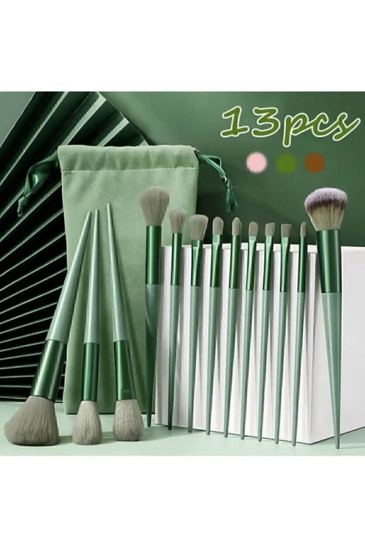Genel Markalar Fix 13'lü Yeşil Fırça Seti ile Profesyonel Makyaj Deneyimi Sunar