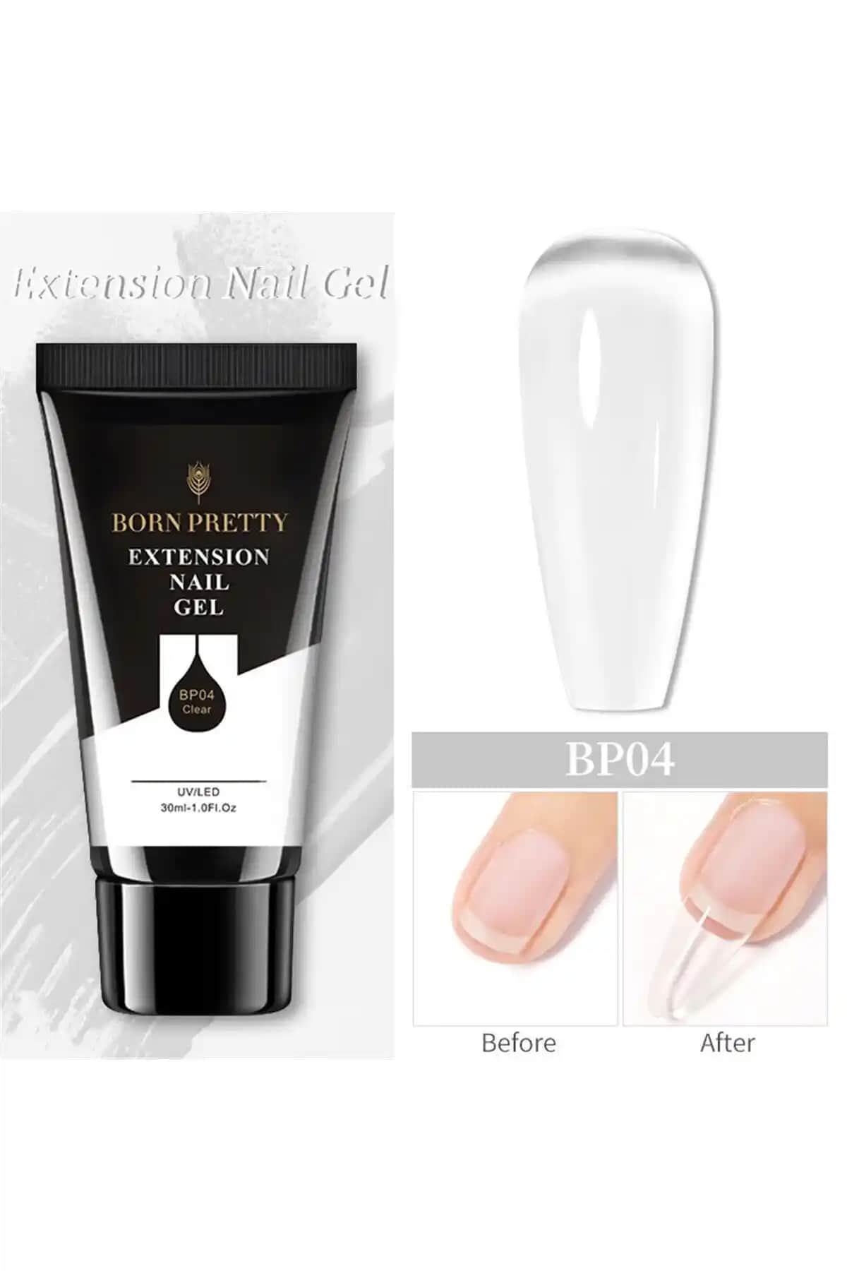 Genel Markalar Tırnak Uzatma Poly Jel Şeffaf 30ml Profesyonel ve Ev Kullanımı İçin