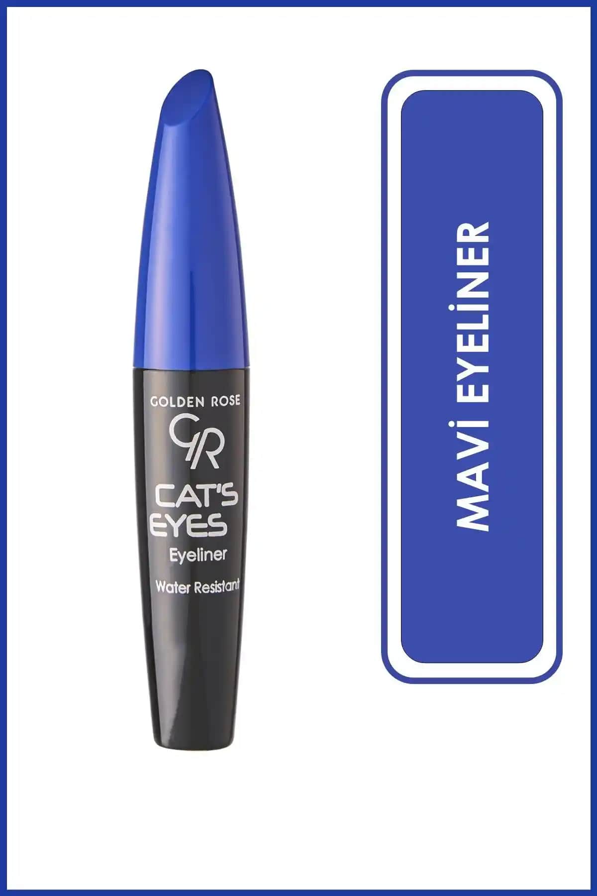 Golden Rose Cats Eyes Eyeliner Matte Blue: Uzun Süre Dayanıklı ve Canlı Mavi Renkli Göz Kalemi
