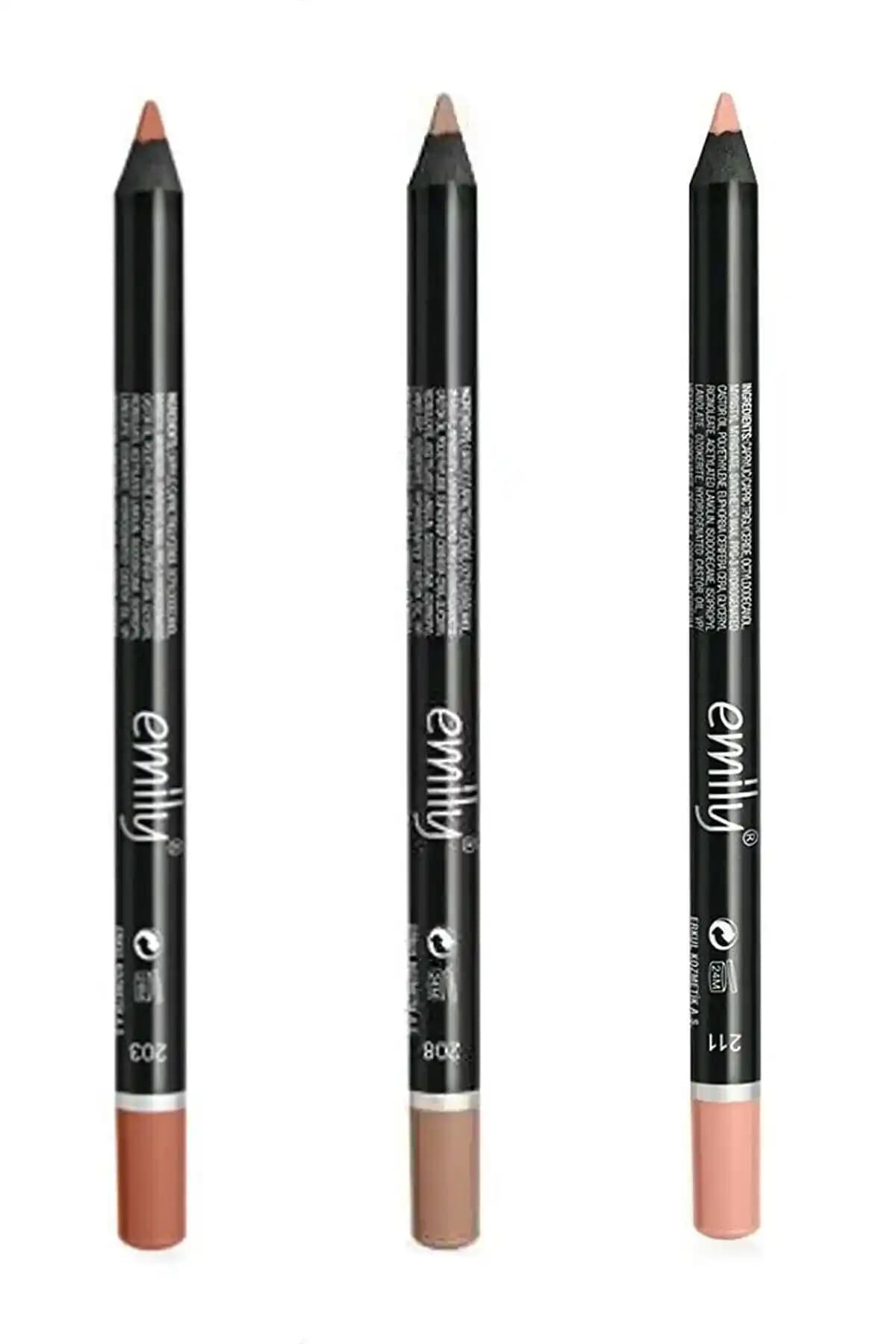 Golden Rose Emily Dudak Kalemi Seti 3'lü No:203-208-211 yüksek pigmentasyon ve rahat kullanım