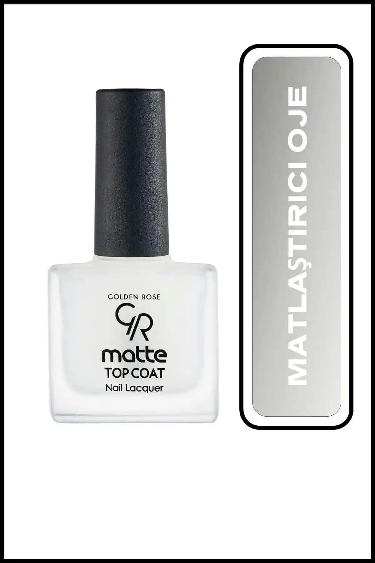 Golden Rose Matte Top Coat Nail Lacquer ile şık ve dayanıklı mat tırnak görünümü
