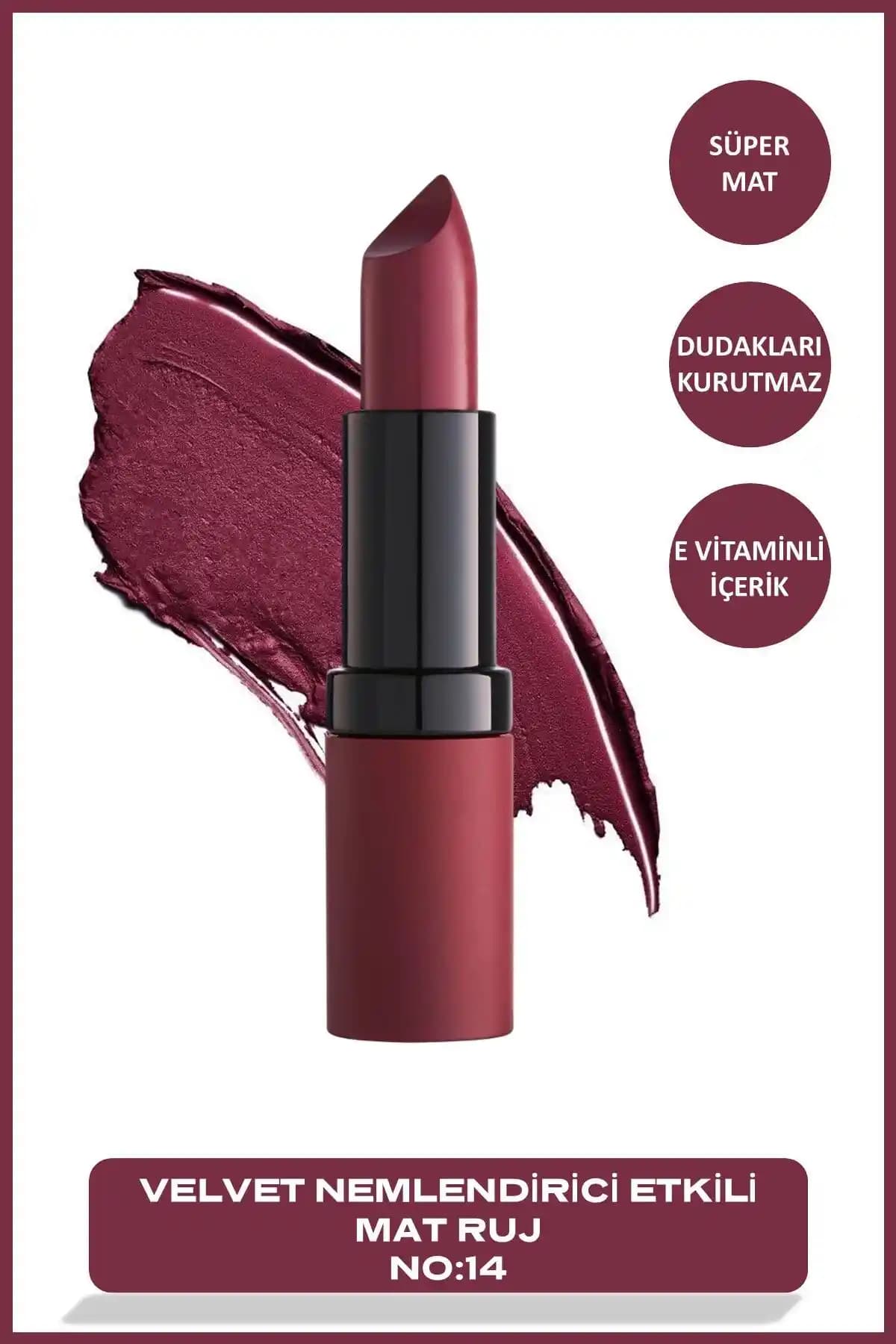 Golden Rose Velvet Matte Ruj Karşılaştırması: No:14 Pembe Flambe ve No:22 Orta Kahve