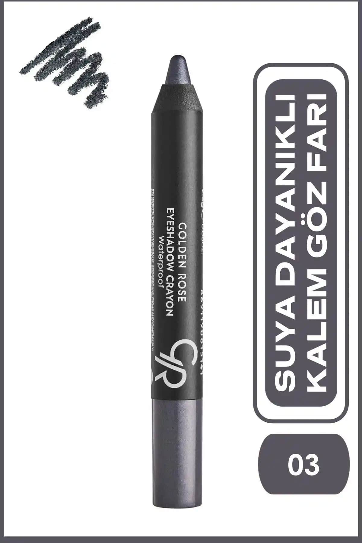 Golden Rose Waterproof Göz Farı Kalemi No: 03 Dark Gray Modern ve Kalıcı Makyaj İçin