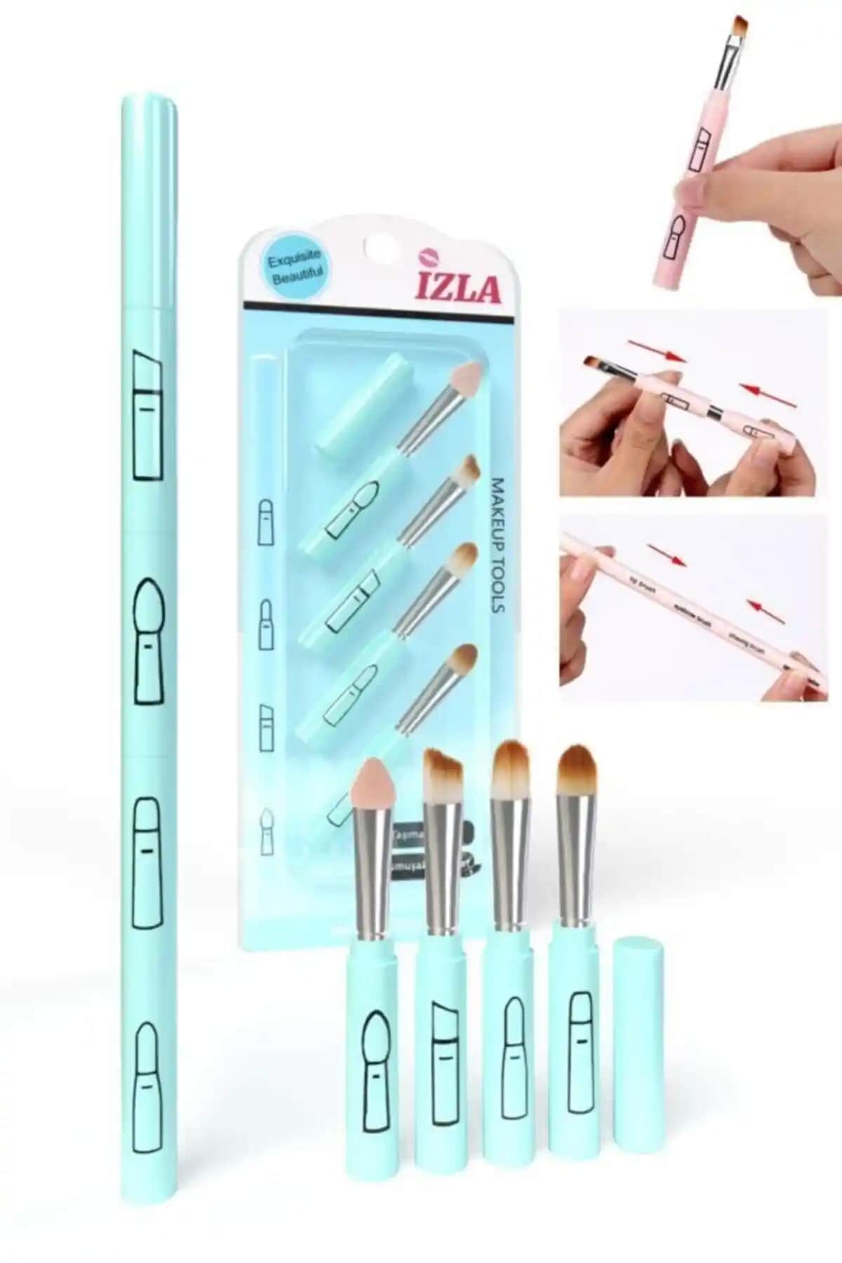 İzla Matruşka Fırça Seti Mavi: Profesyonel ve Şık Makyaj Araçları İle Fark Yaratın