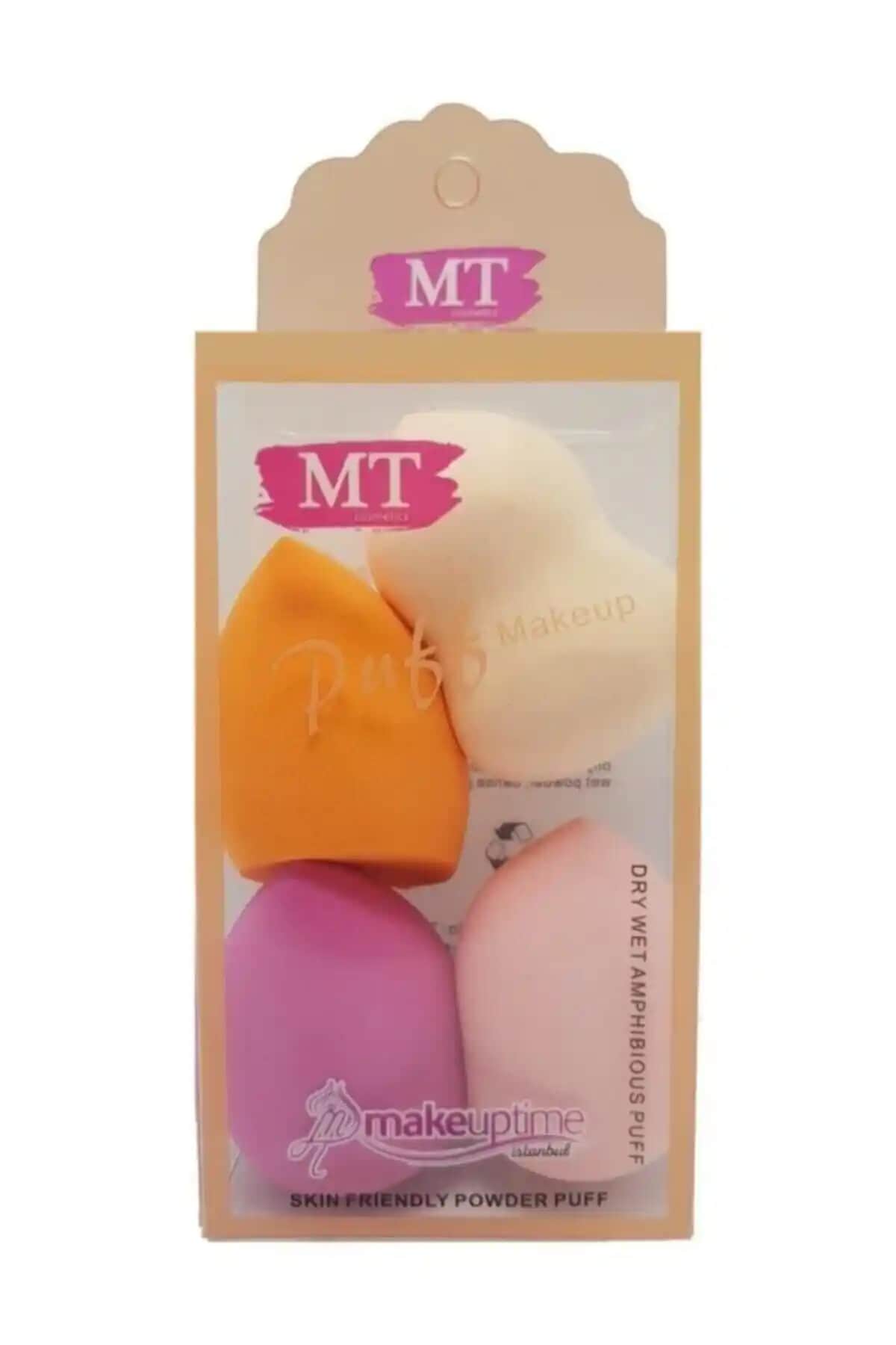 Makeuptime Soft Mt Armut Süngerleri Renkli ve Dayanıklı Büyük Boy Makyaj Süngeri Seti