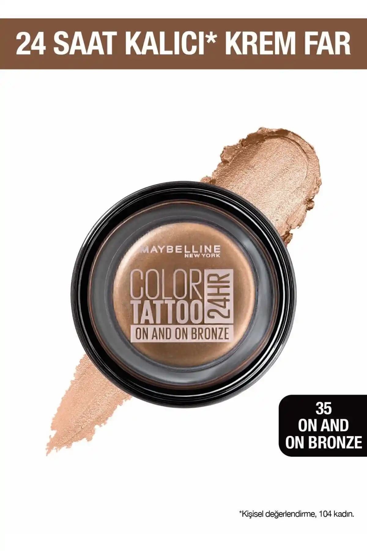Maybelline Color Tattoo 24H Göz Farı 35 On And On Bronze İncelemesi ve Kullanım İpuçları