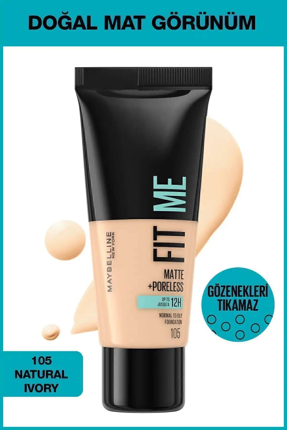 Maybelline Fit Me Mat ve Gözenekleri Azaltan Fondöten Karşılaştırması 105 ve 220 Numara