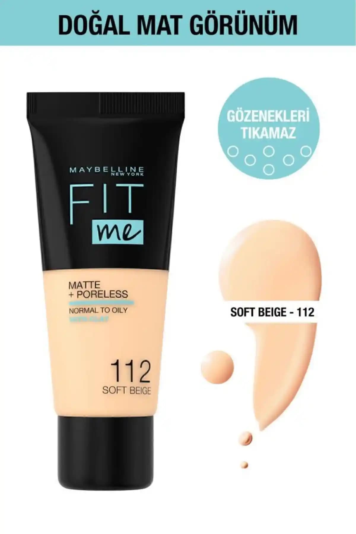 Maybelline Fit Me Matte Poreless Fondöten Karşılaştırması: 112 Soft Beige ve 118 Nude
