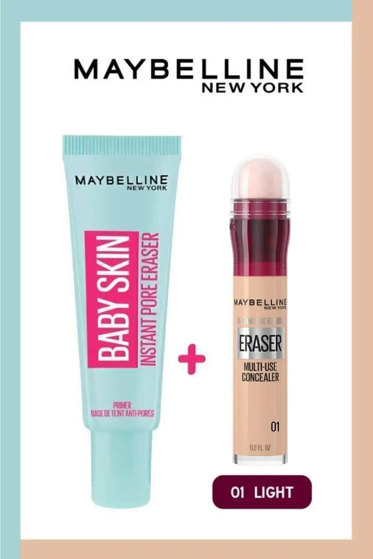 Maybelline New York Baby Skin Makyaj Bazı ve Anti Age Eraser Kapatıcı Ürünleri İncelemesi