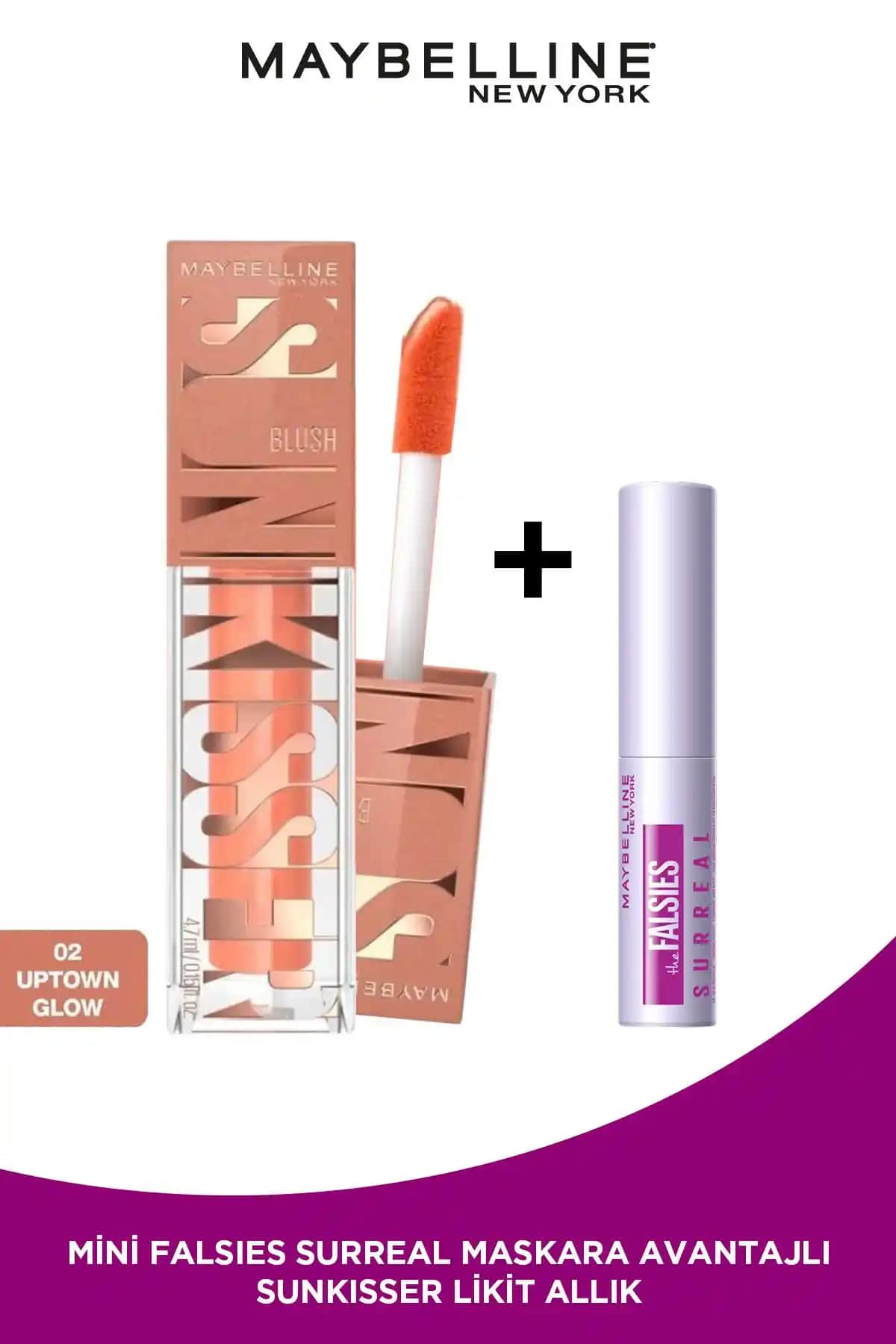 Maybelline Yeni Makyaj Seti Sunkisser Likit Allık ve Mini Falsies Maskara Tanıtımı