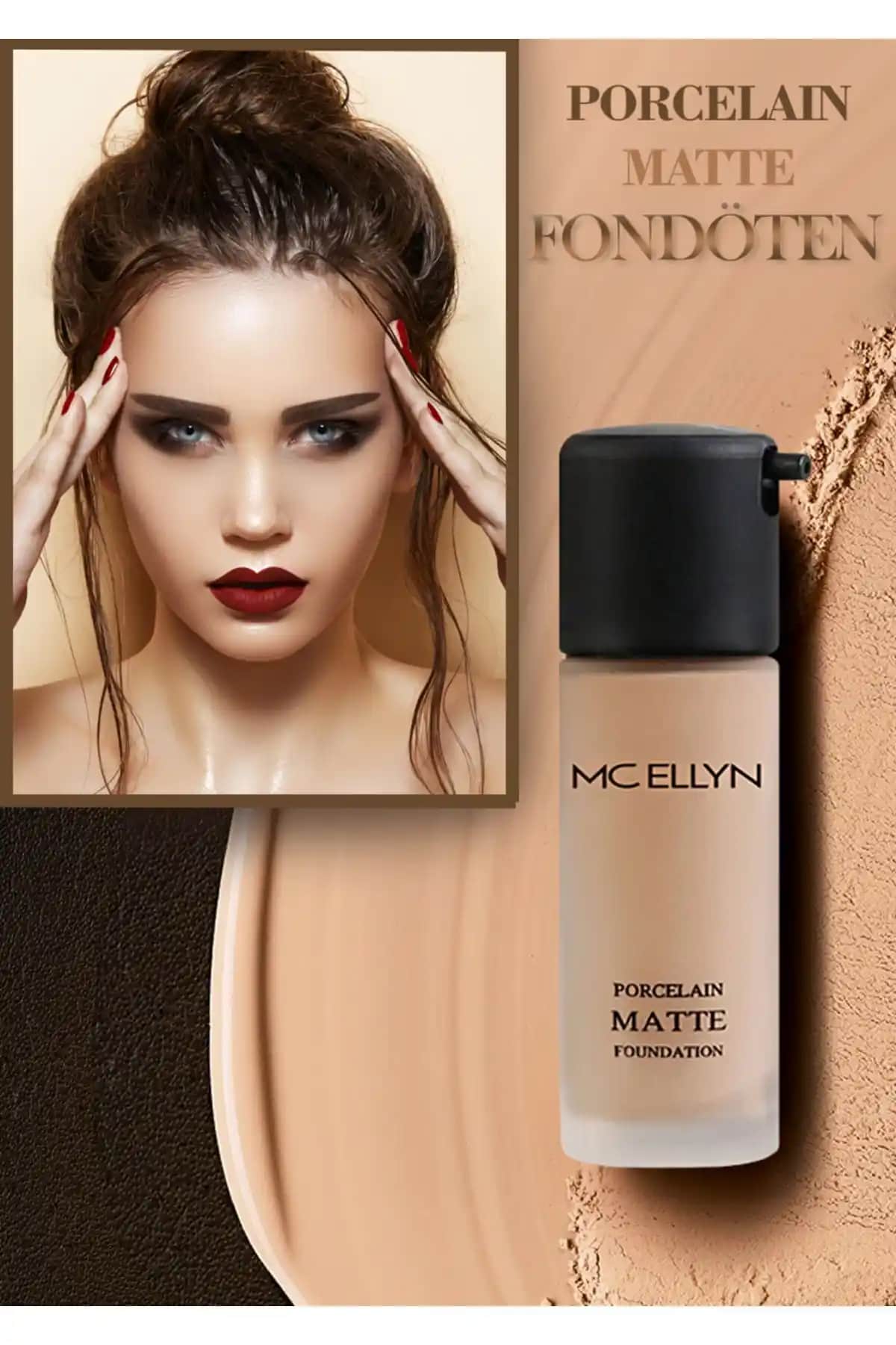 Mcellyn Mc Ellyn Porcelain Matte Foundation 02: Kalıcı ve Doğal Mat Makyaj İçin Uygun Fondöten