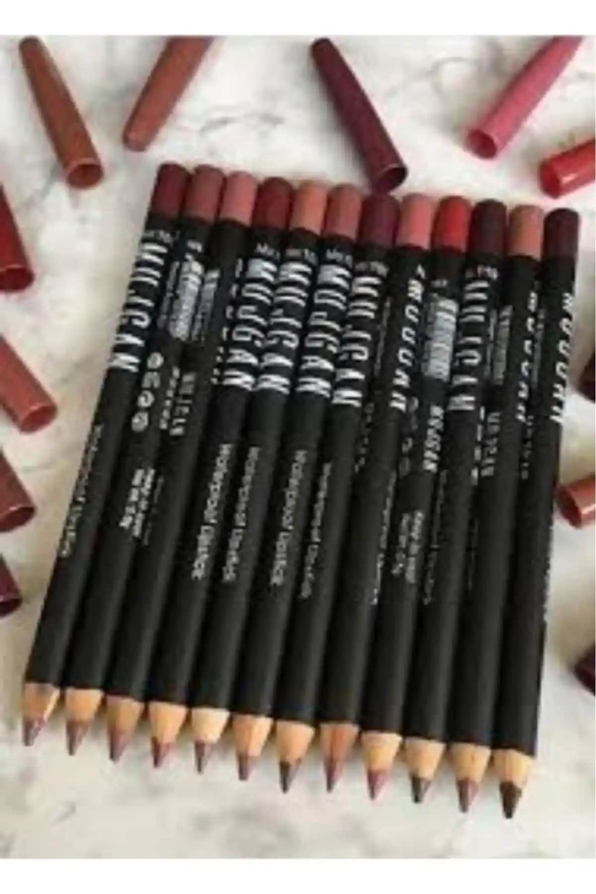 MUJGAN 12'li Pastel Renk Dudak Kalemi Seti Yumuşak ve Kaliteli Dudak Makyajı İçin