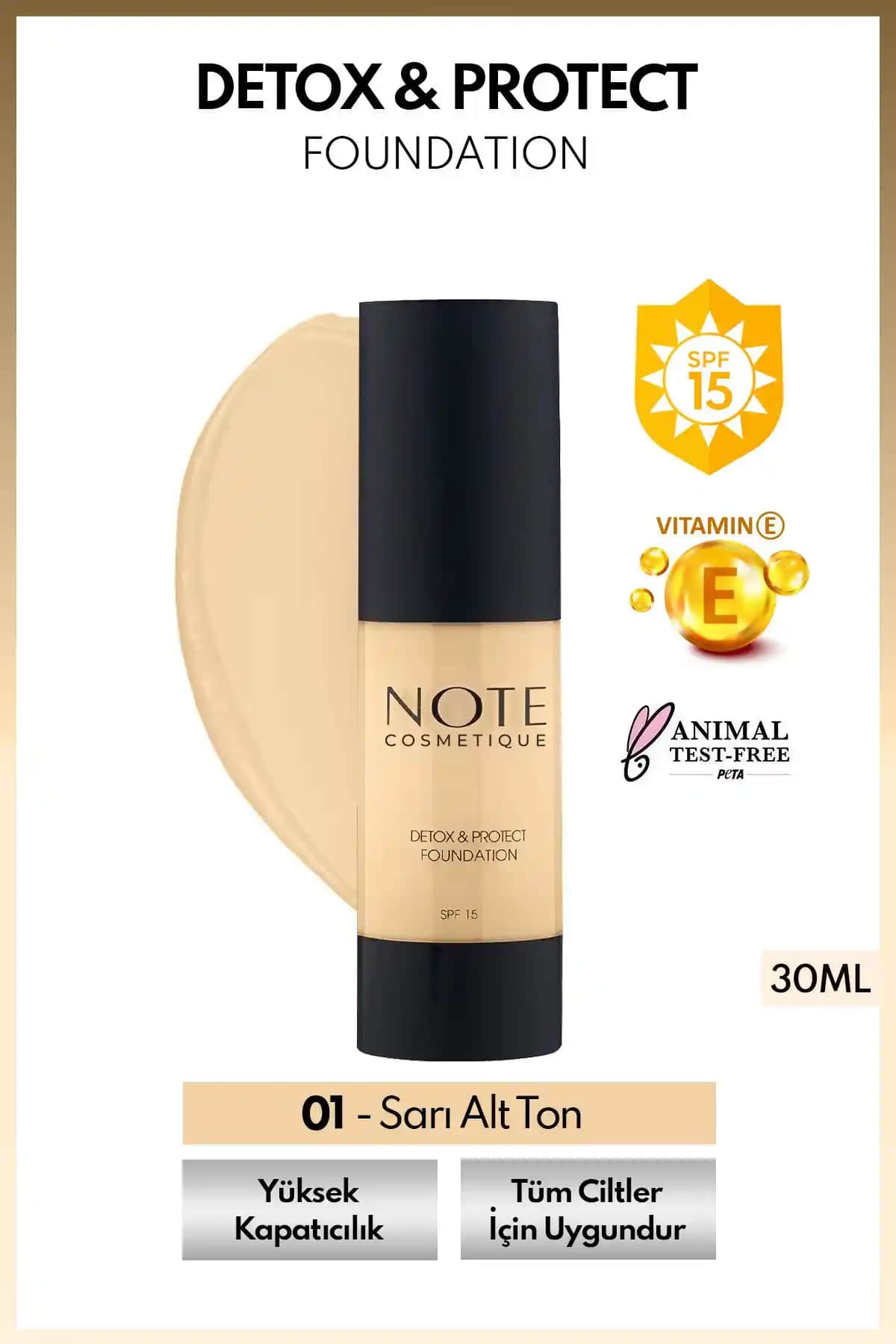 Note Cosmetics Detox & Protect Fondöten SPF 15: Doğal ve Koruyucu Makyaj Deneyimi