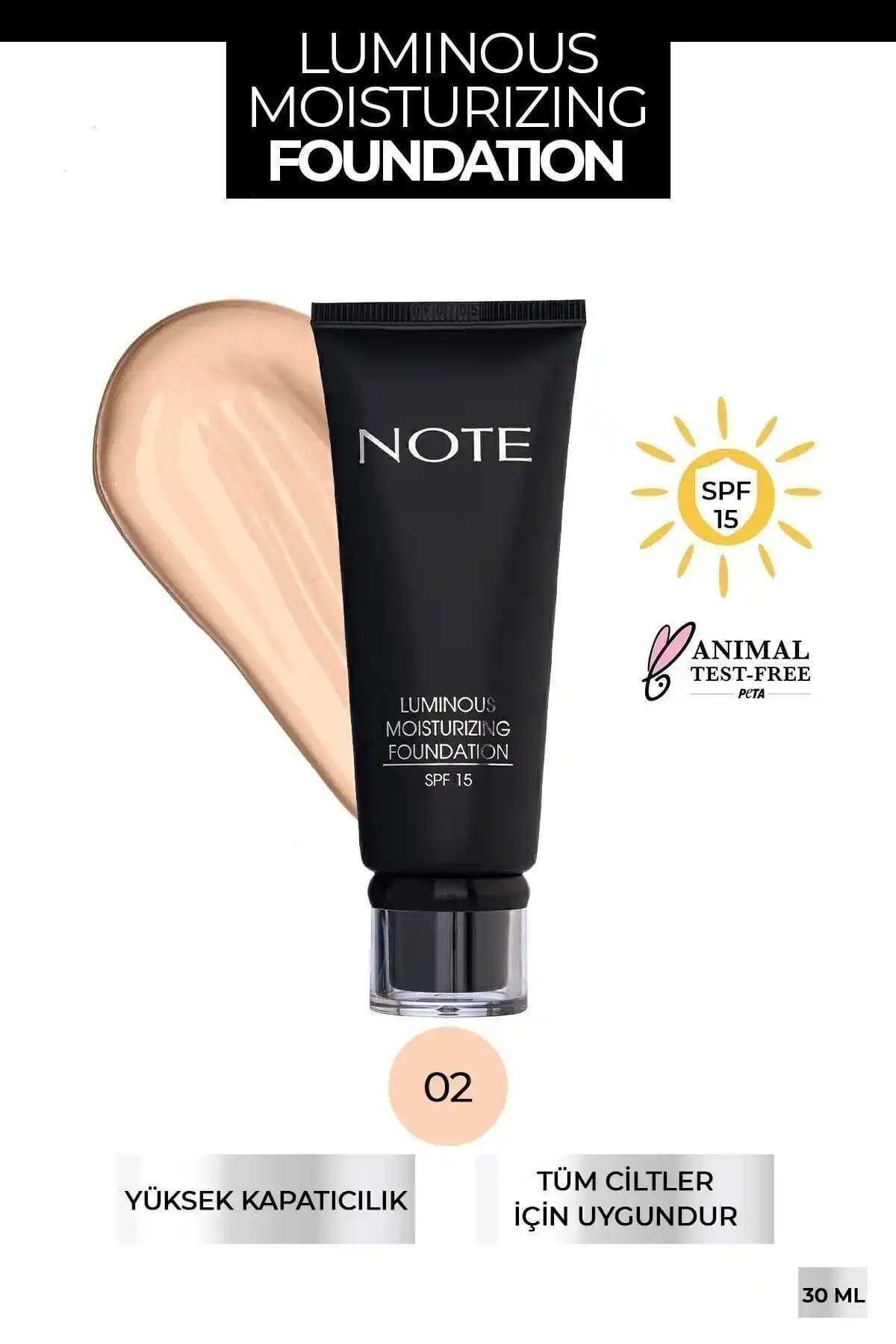 Note Cosmetics Luminous Moisturizing SPF 15 Kuru ve Hassas Ciltler İçin Doğal Bakım Ürünü