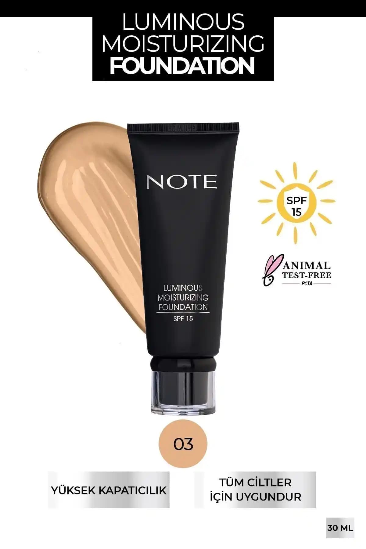 Note Cosmetics Luminous Moisturizing SPF 15: Yüksek Nem ve Doğal Parlaklık Sağlayan Günlük Cilt Bakım Ürünü