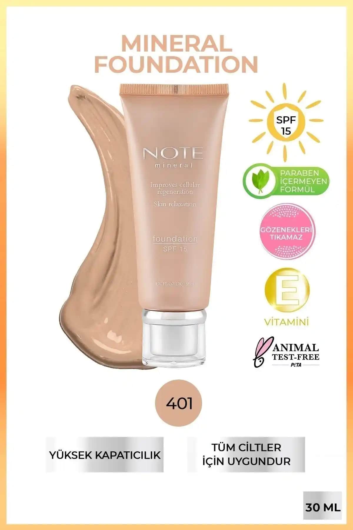 Note Cosmetics Mineral Foundation SPF 15: Doğal Görünüm ve Güneş Koruyucu Özellikler