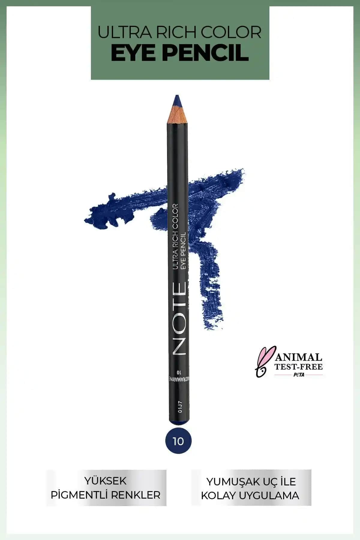 Note Cosmetics Ultra Rich Color Göz Kalemi 10 Ultra Marine Lacivert, Modern ve Şık Göz Makyajı İçin