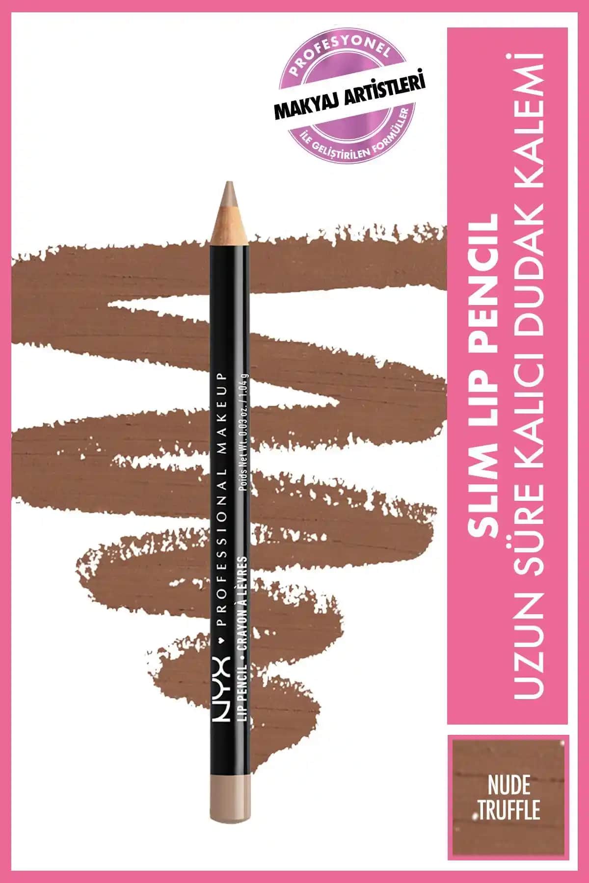 NYX Nude Tonlu Dudak Kalemi Slim Lip Pencil Nude Truffle - Doğal ve Kalıcı Dudak Makyajı