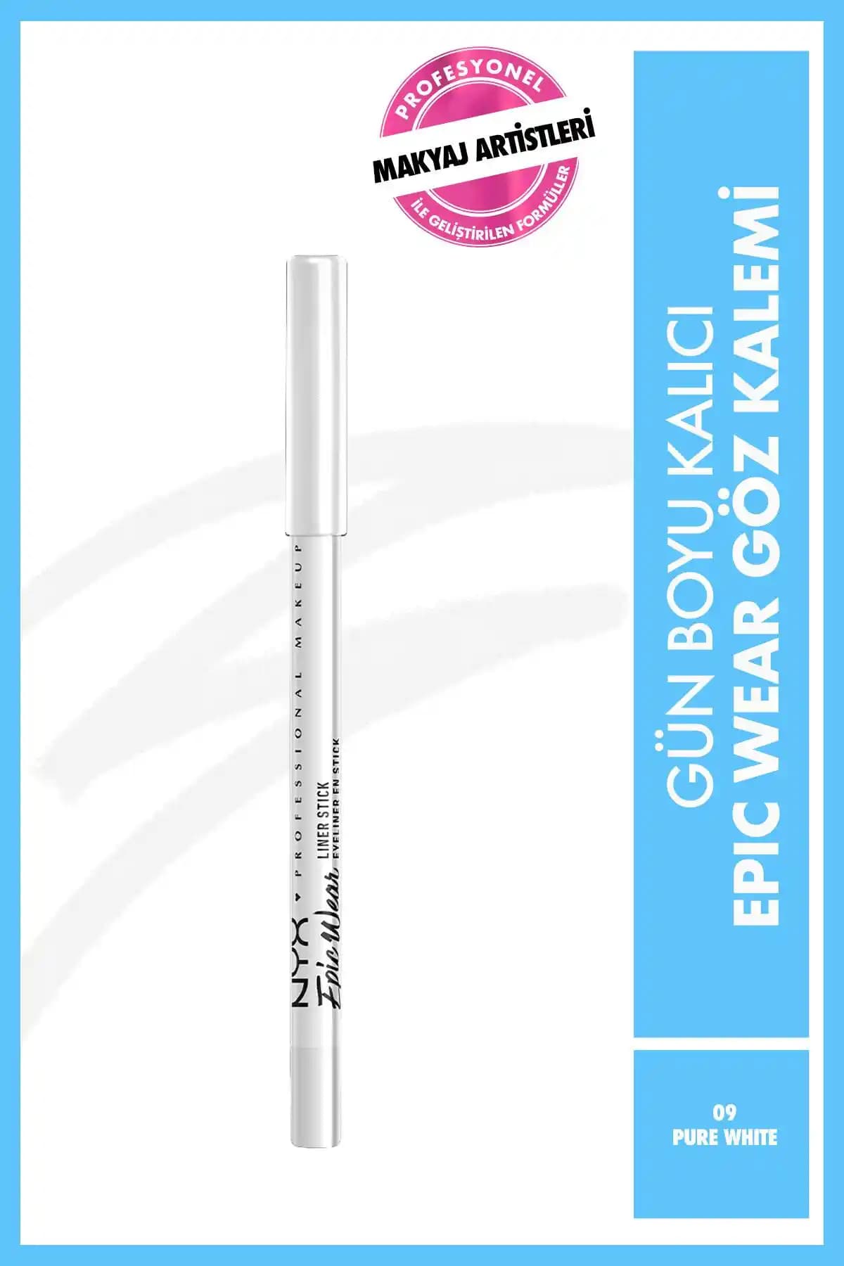 NYX Profesyonel Epic Wear Göz Kalemi Beyaz Dayanıklı ve Pratik Kullanım İçin
