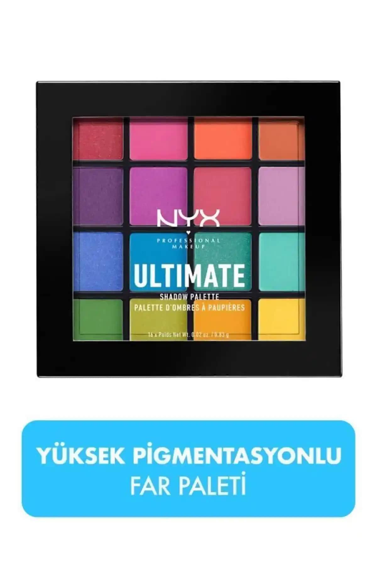 NYX Profesyonel Göz Farı Paleti Brights - Renkli ve Yüksek Pigmentli Makyaj Seti