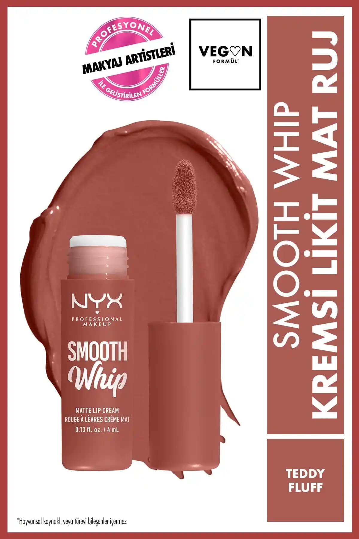 NYX Smooth Whip Teddy Fluff Mat Ruj: Kalıcı ve Doğal Dudak Makyajı İçin Ideal Tercih