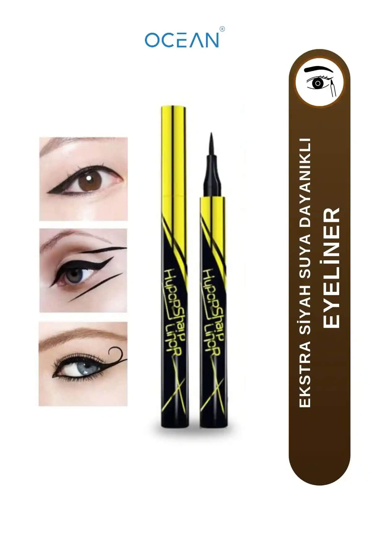 Ocean 1111 Eyeliner Hypersharp Liner: Uzun Süre Kalıcı, Suya ve Tere Dayanıklı Siyah Eyeliner
