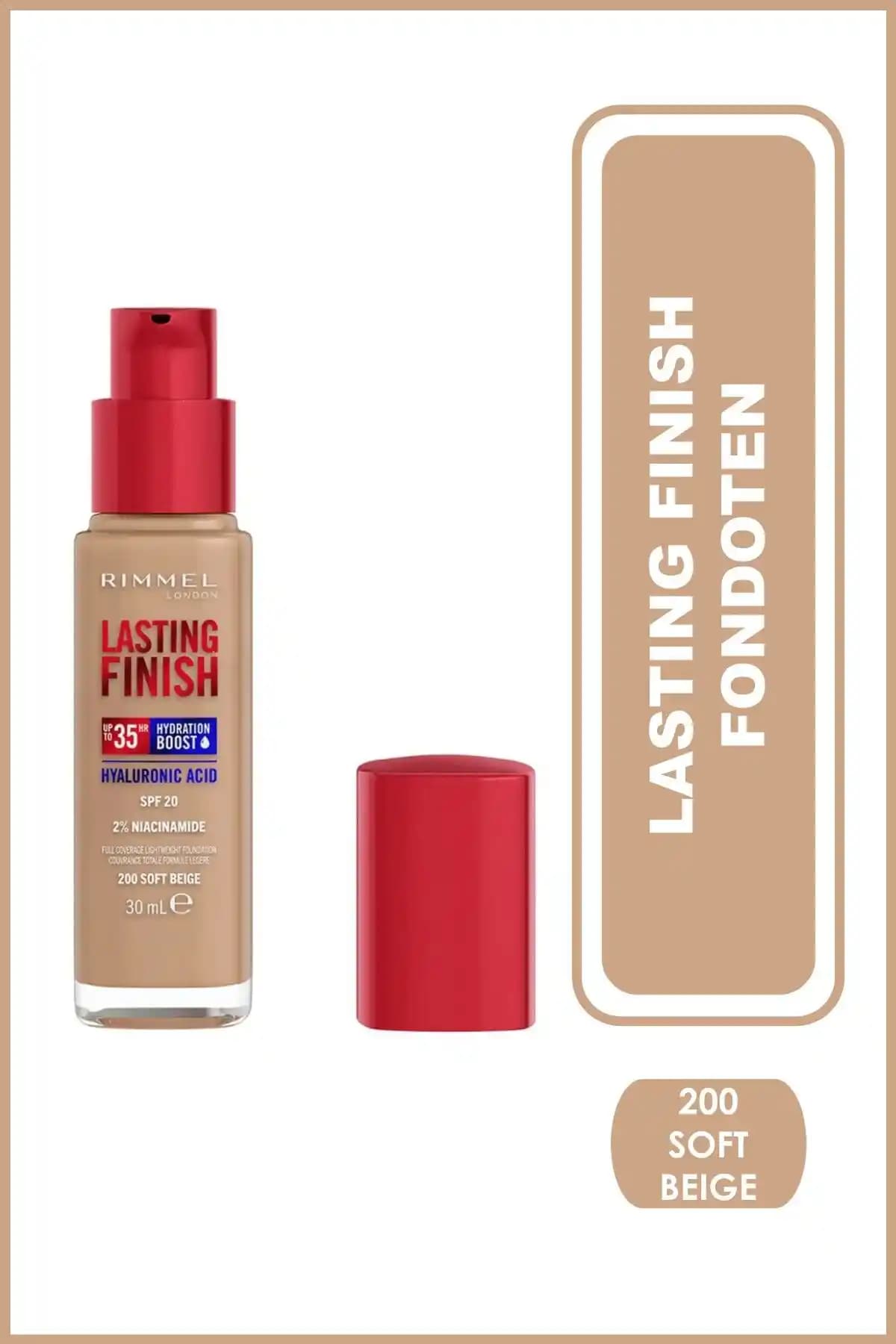 Rimmel London Lasting Finish Fondöten Karşılaştırması 200 Soft Beige ve 300 Sand