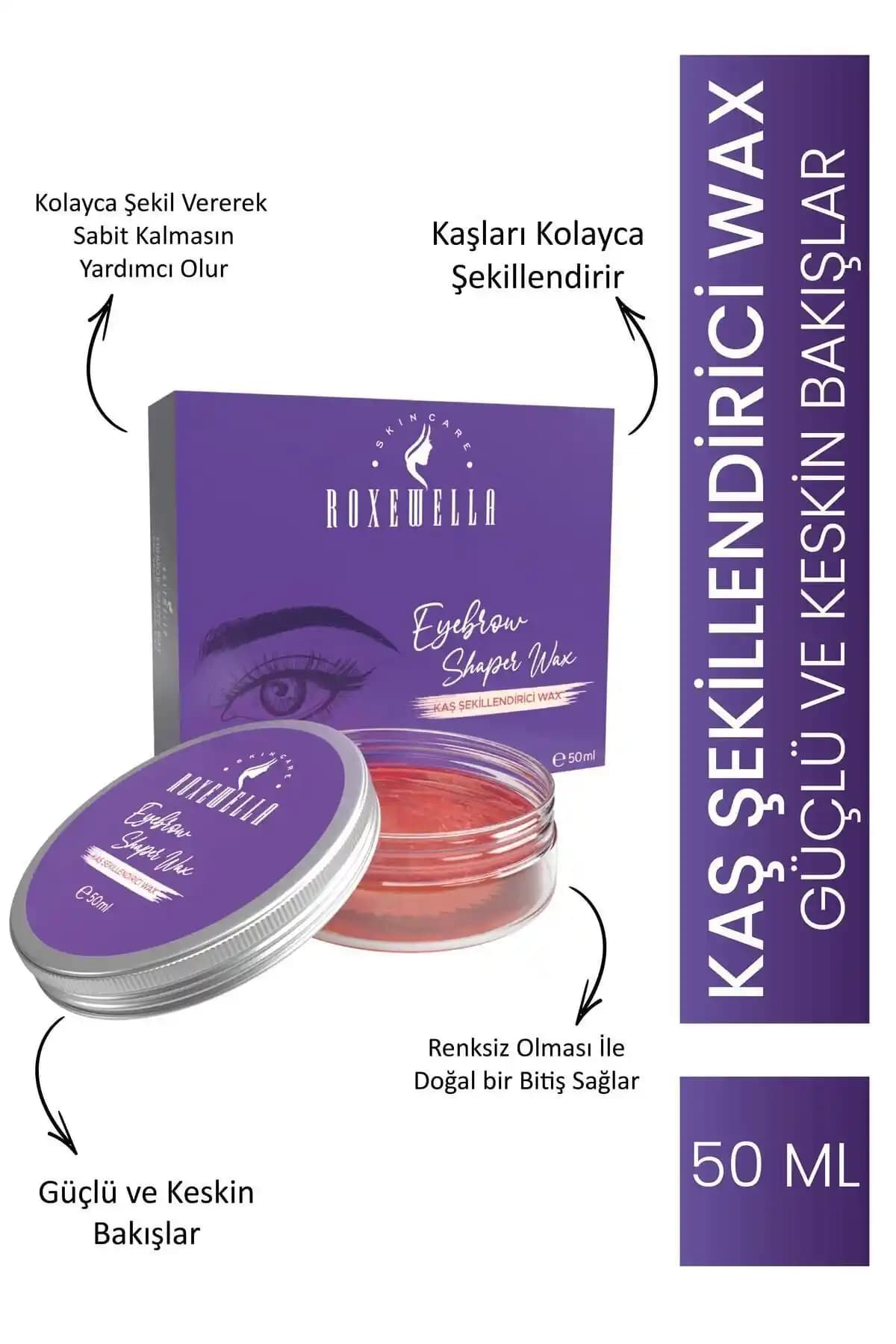 ROXEWELLA Kaş Sabitleyici ve Şekillendirici: Uzun Süre Kalıcı ve Doğal Görünüm