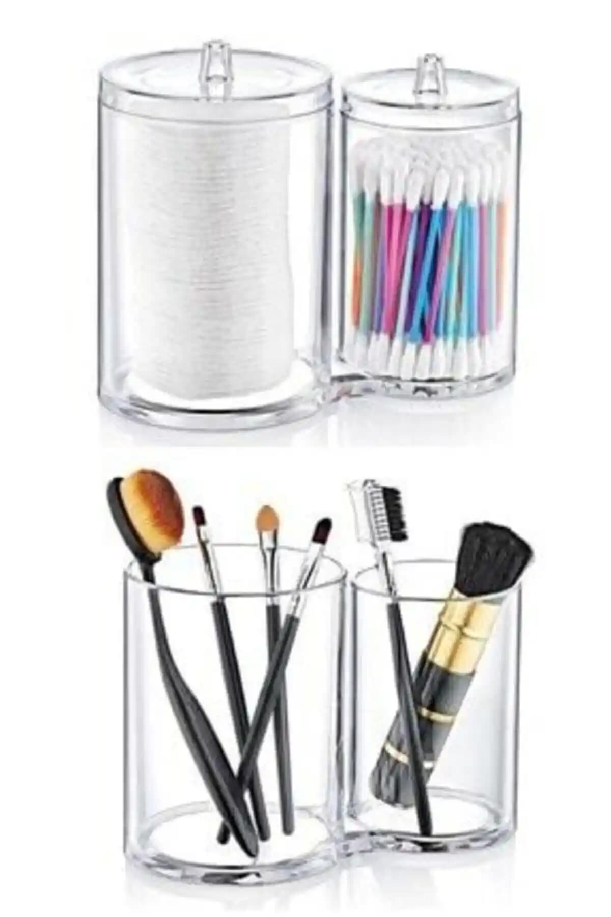 Şans Plastik İkiz Pamukluk Organizer: Şık ve Pratik Makyaj Düzenleme Çözümü