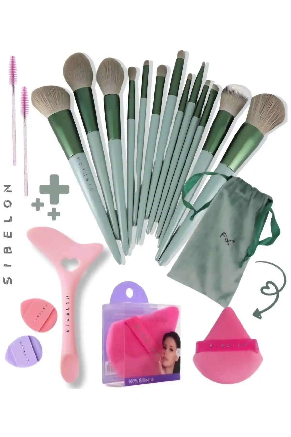 Sibelon 20 Parça Keseli Makyaj Fırça Seti ile Profesyonel ve Pratik Makyaj Deneyimi