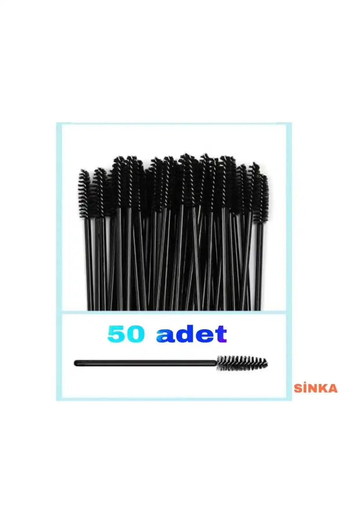 SİNKA 50 Li Kaş Kirpik Tarama Fırçası Seti Profesyonel ve Çok Yönlü Makyaj Uygulaması İçin