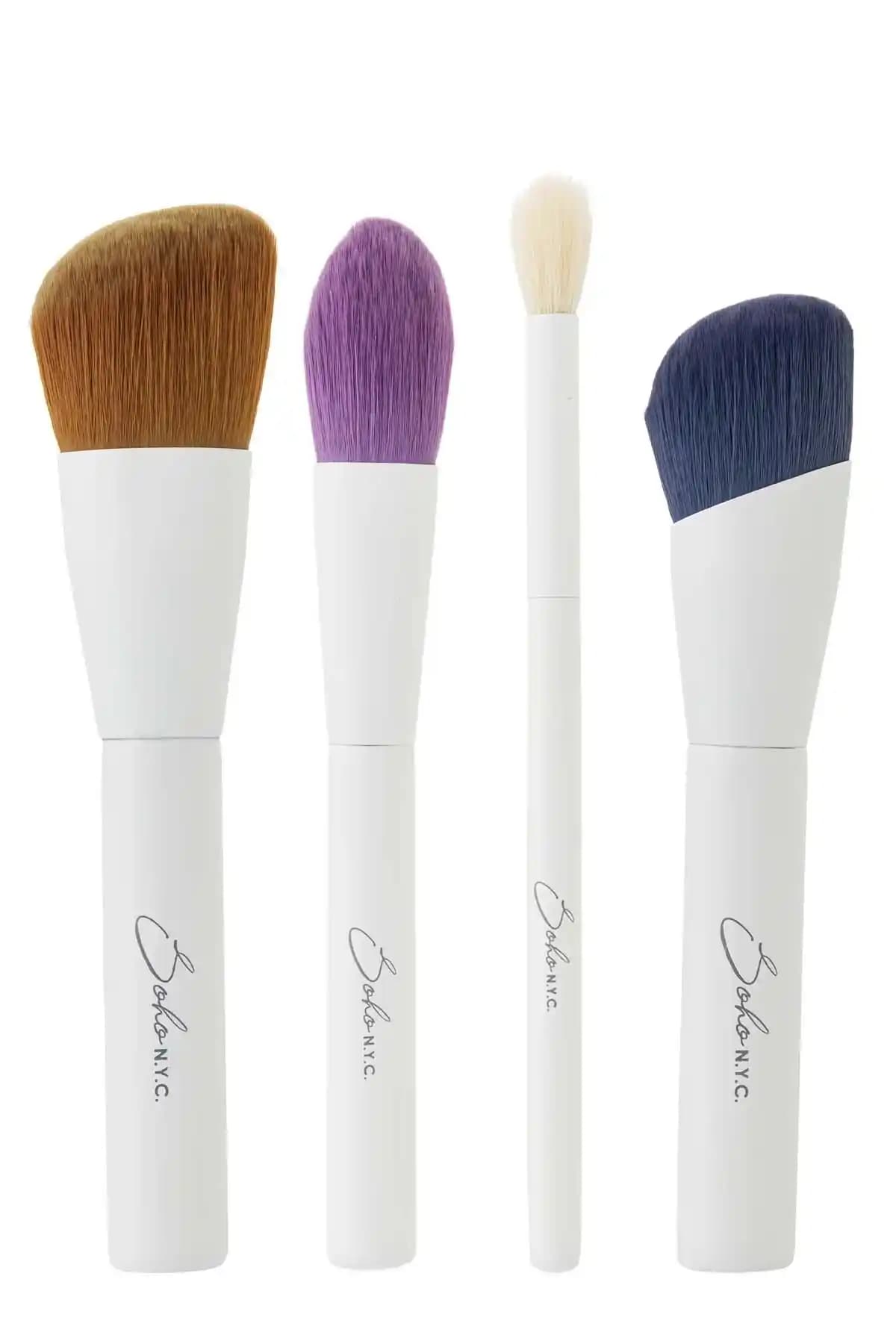 Soho N.Y.C. 4'lü Yüz Makyaj Fırçası Seti ile Profesyonel ve Doğa Dostu Makyaj Deneyimi