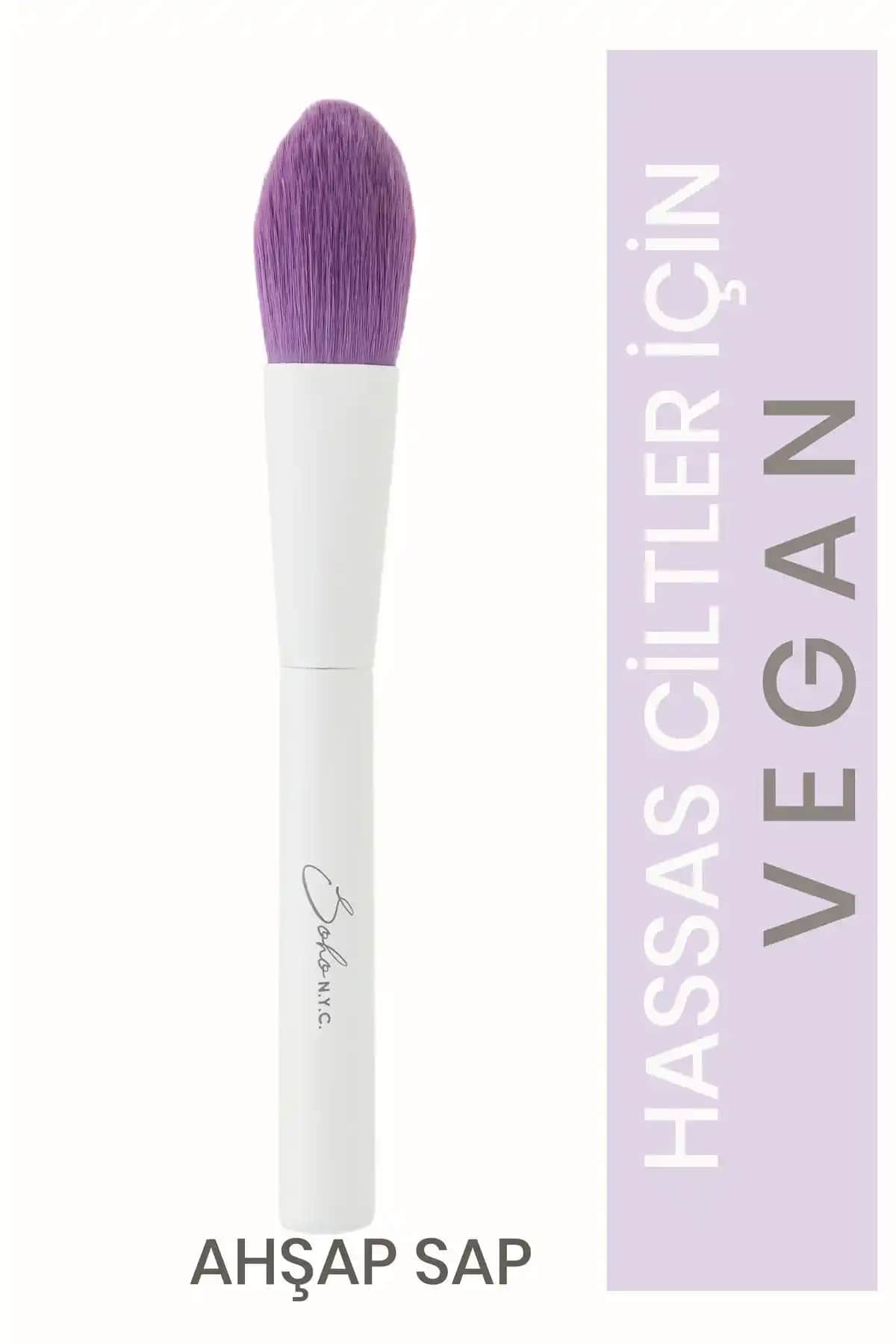 Soho N.Y.C. Vegan Düz Allık Fırçası: Sürdürülebilir ve Yüksek Performanslı Makyaj Fırçası