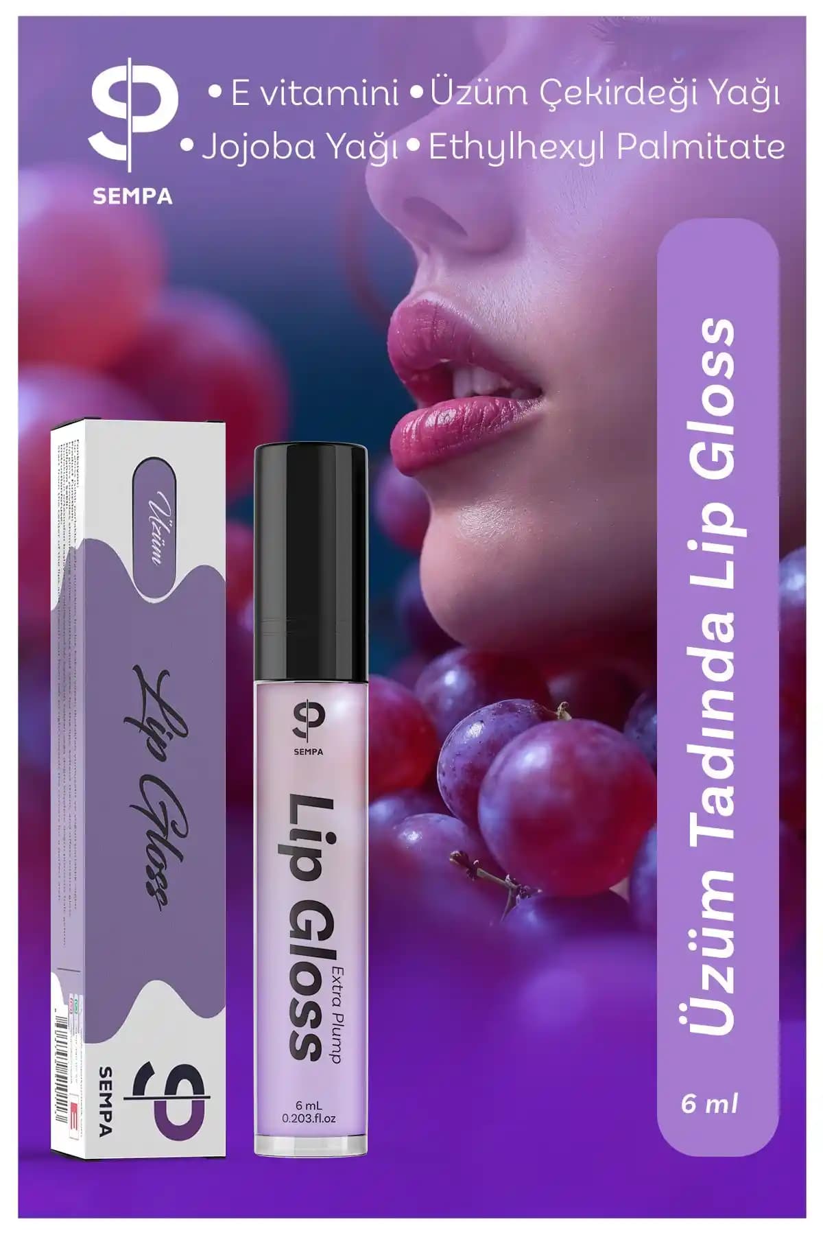 SP SEMPA Üzümlü Dudak Dolgunlaştırıcı ve Parlatıcı Lip Gloss Özellikleri ve Kullanımı