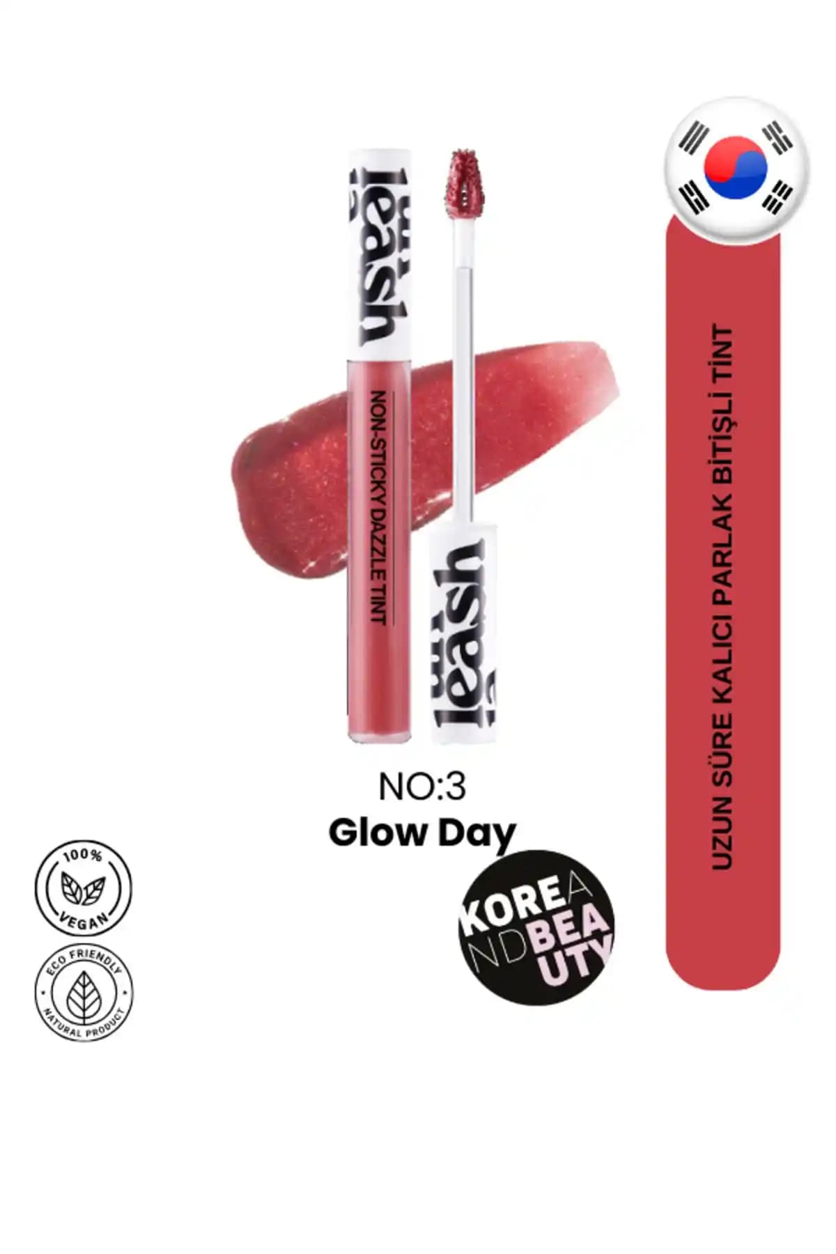 Unleashia Non-sticky Dazzle Tint No:03 Glow Day doğal ve parlak dudaklar için ideal ürün