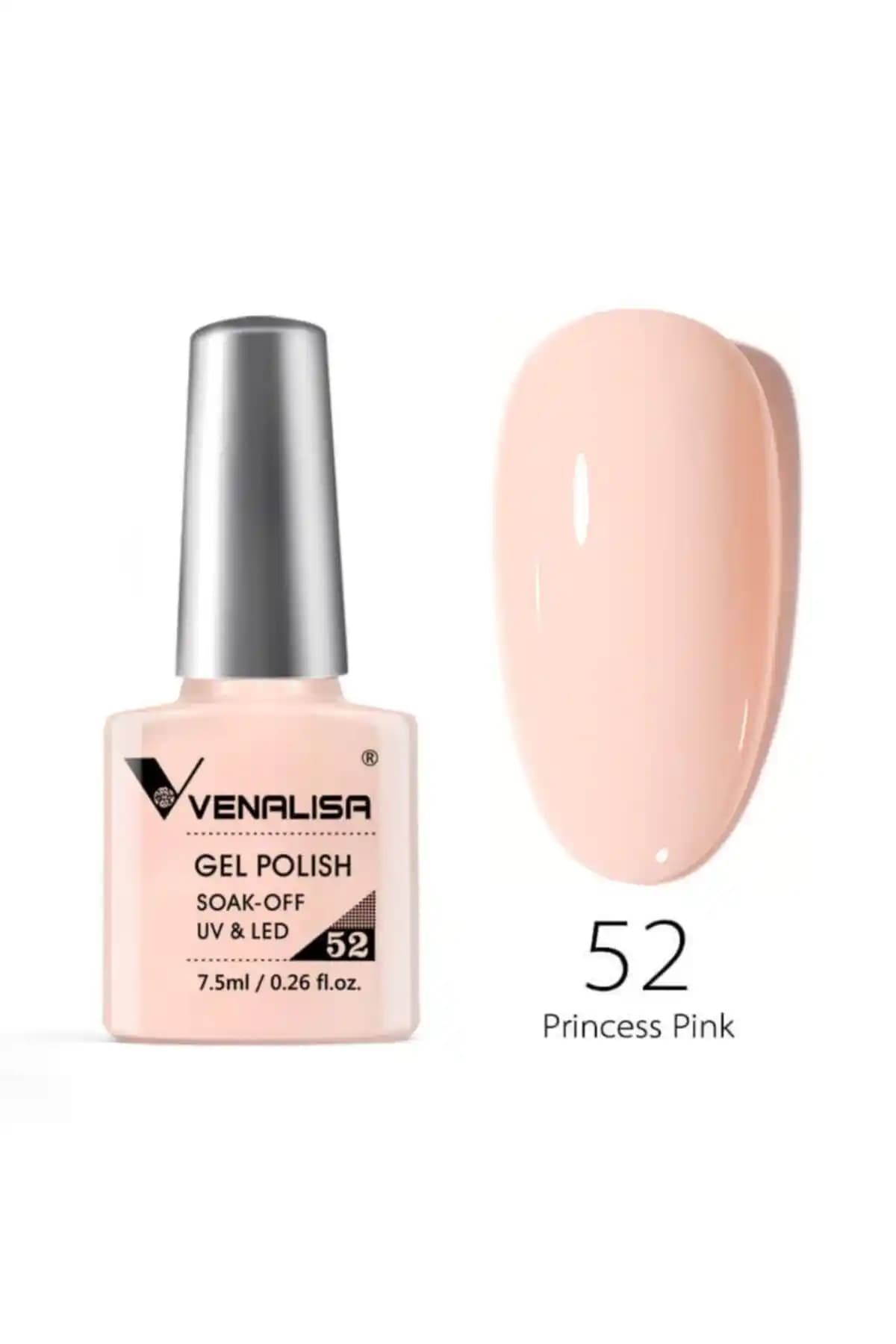 Venalisa 7.5 ml UV LED Kalıcı Oje Princess Pink No.52 ile Şık ve Dayanıklı Tırnaklar