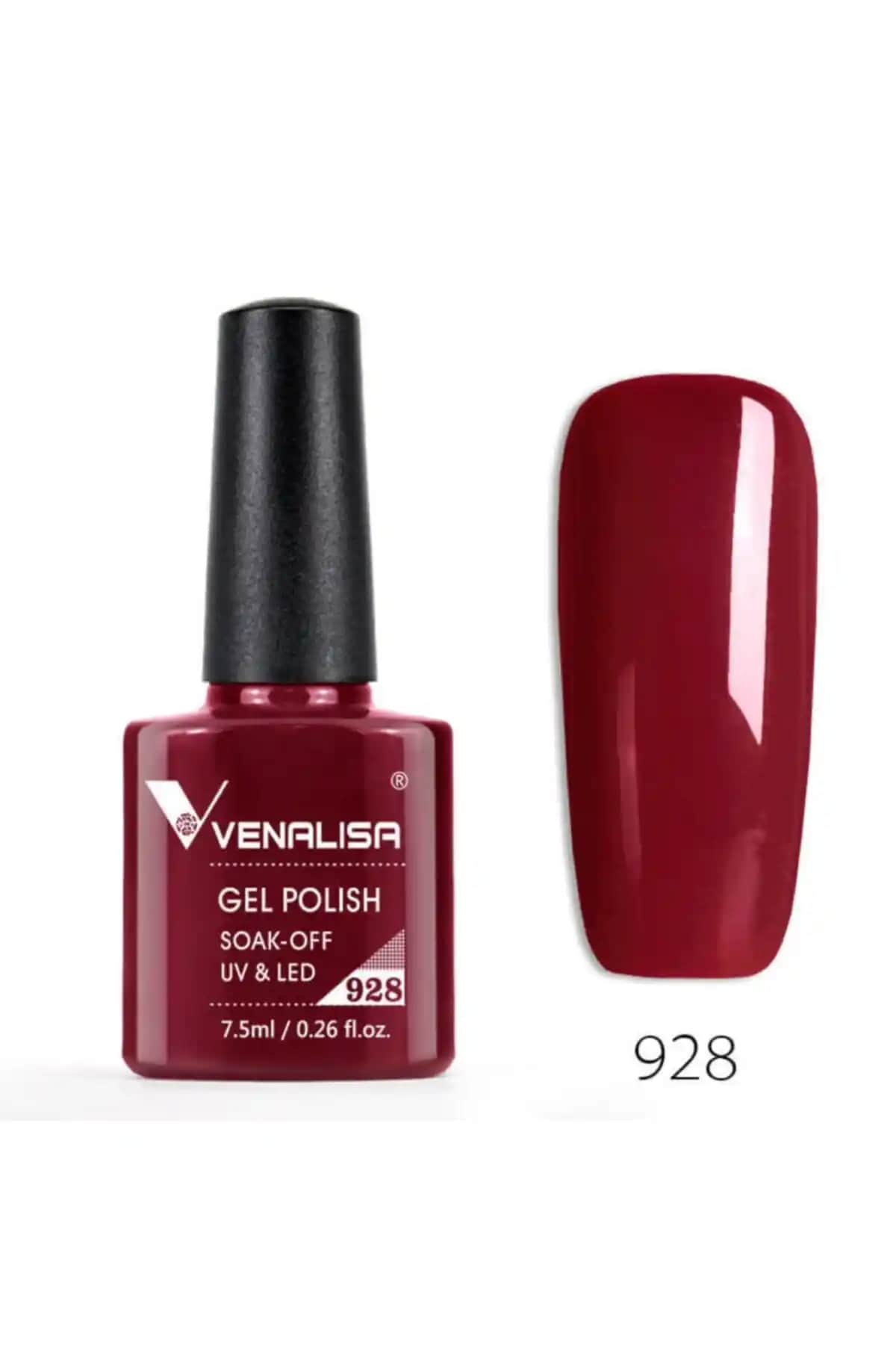 Venalisa 7,5 ml UV LED Kalıcı Oje No.928: Canlı Kırmızı ve Dayanıklı Manikür İçin