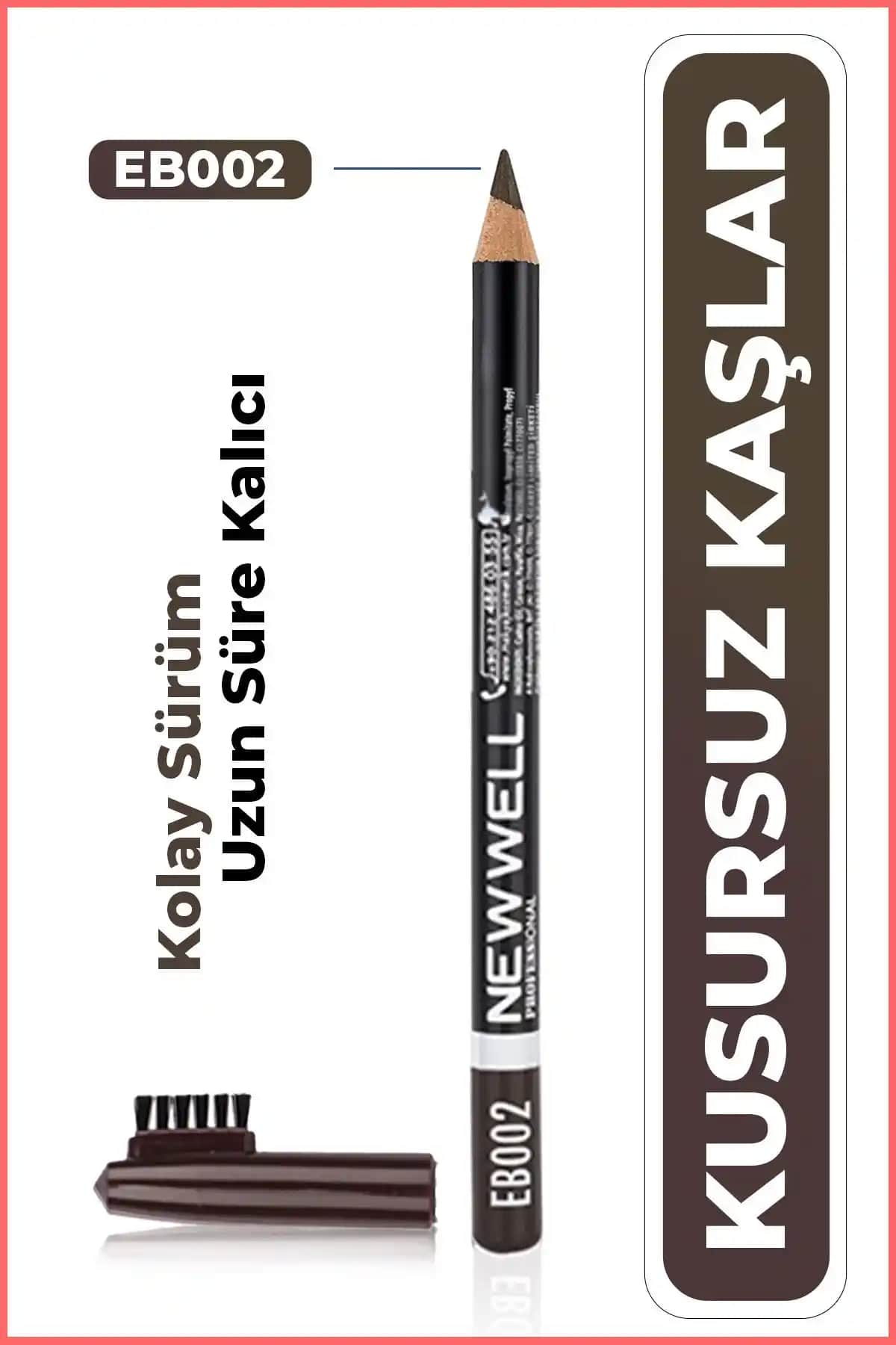 Well Kaş Kalemi Koyu Kahverengi EB002 ile Doğal ve Belirgin Kaşlar Yaratın