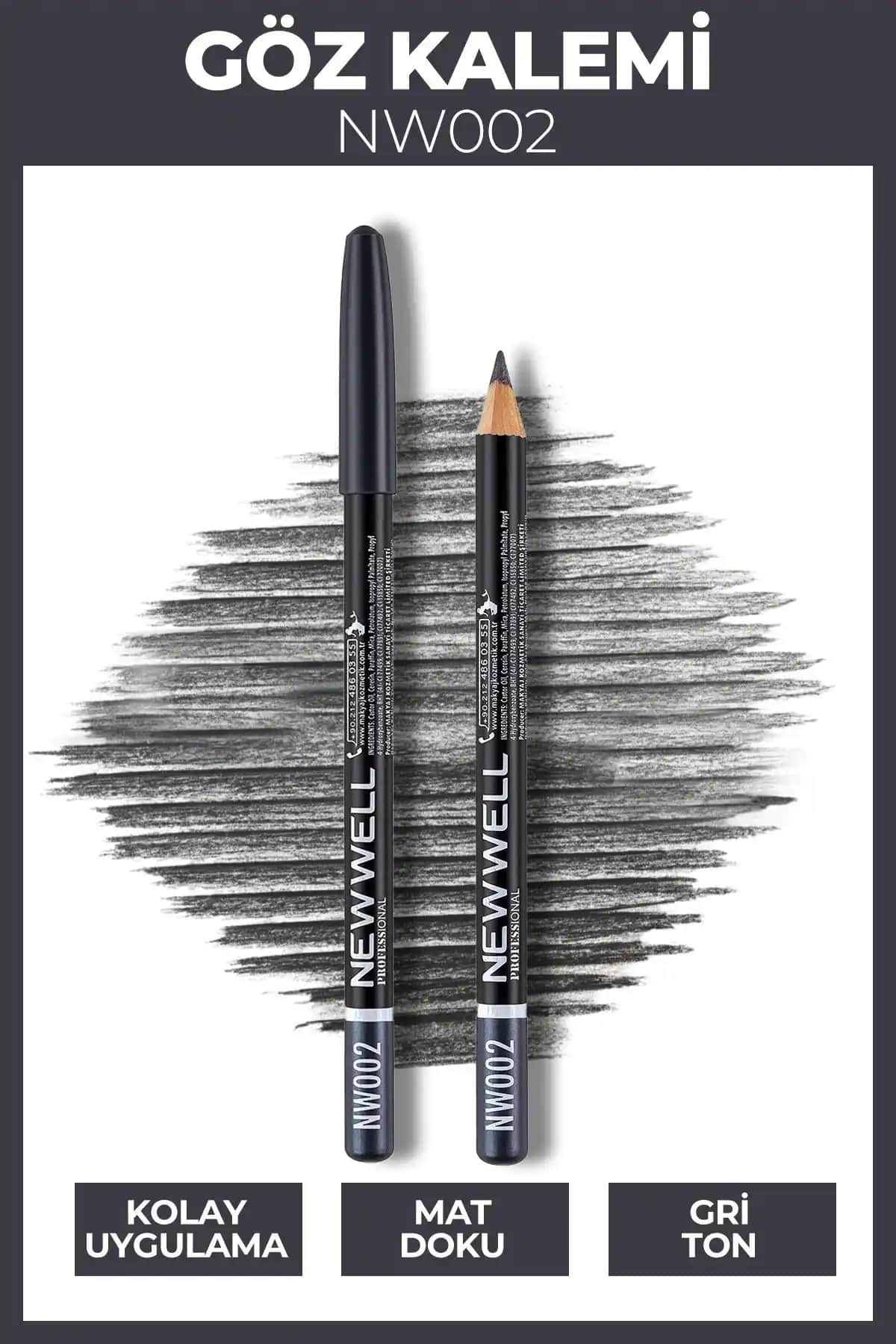 Yeni Well Göz Kalemi NW002: Uzun Süre Dayanıklı ve Modern Göz Makyajı İçin Uygun