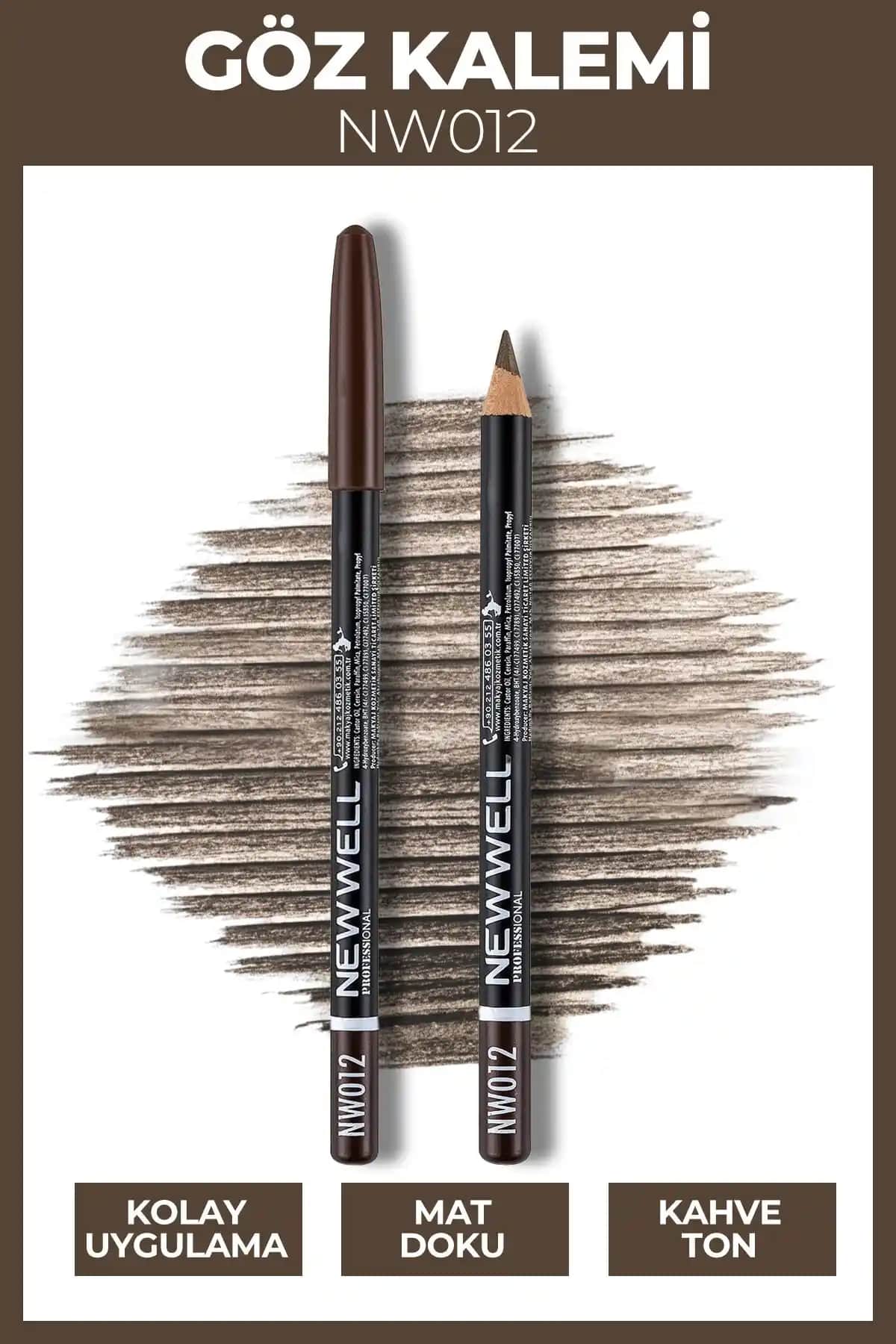 Yeni Well Göz Kalemi NW012: Uzun Süreli ve Şık Göz Makyajı İçin Ideal Tercih