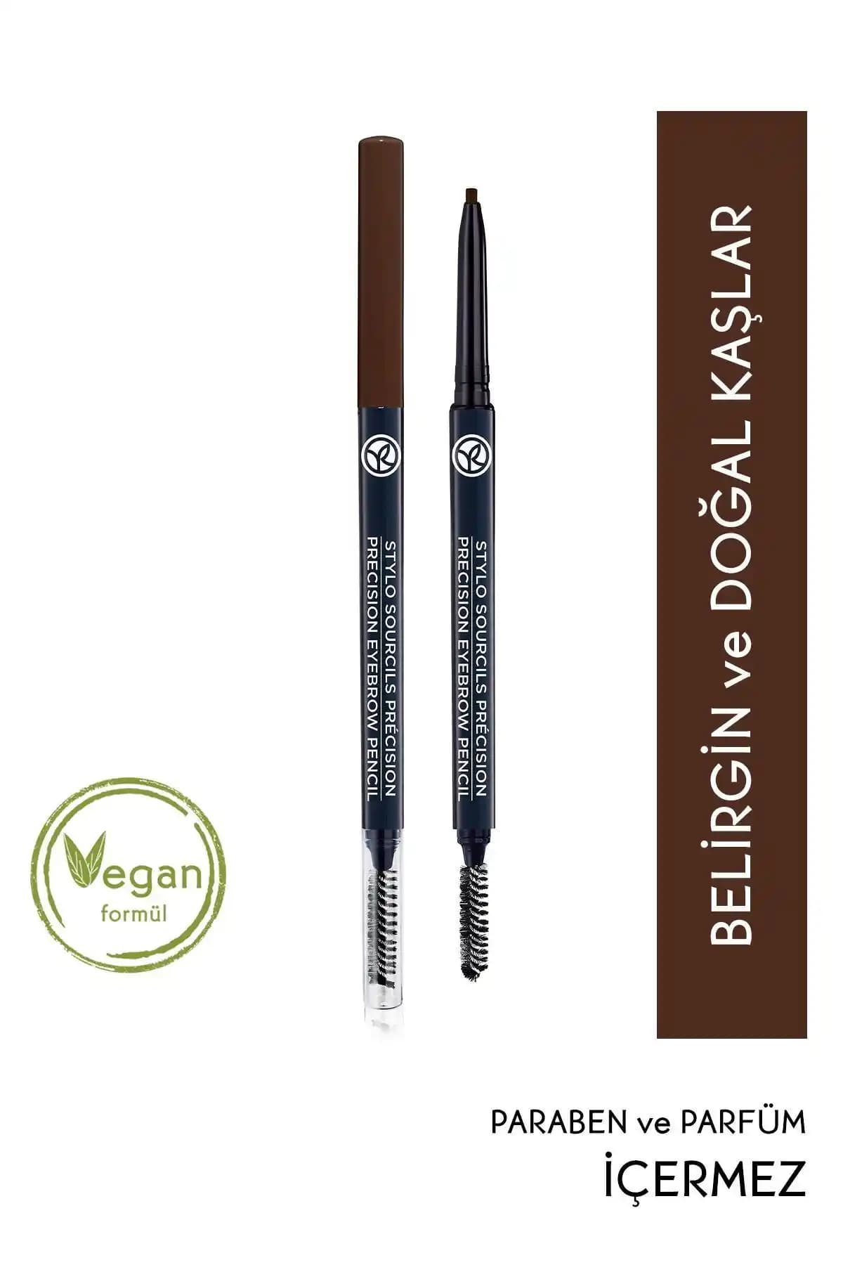 Yves Rocher Kaş Kalemi -05 Koyu Kahverengi Doğal ve Uzun Süre Dayanan Kaş Makyajı Aracı