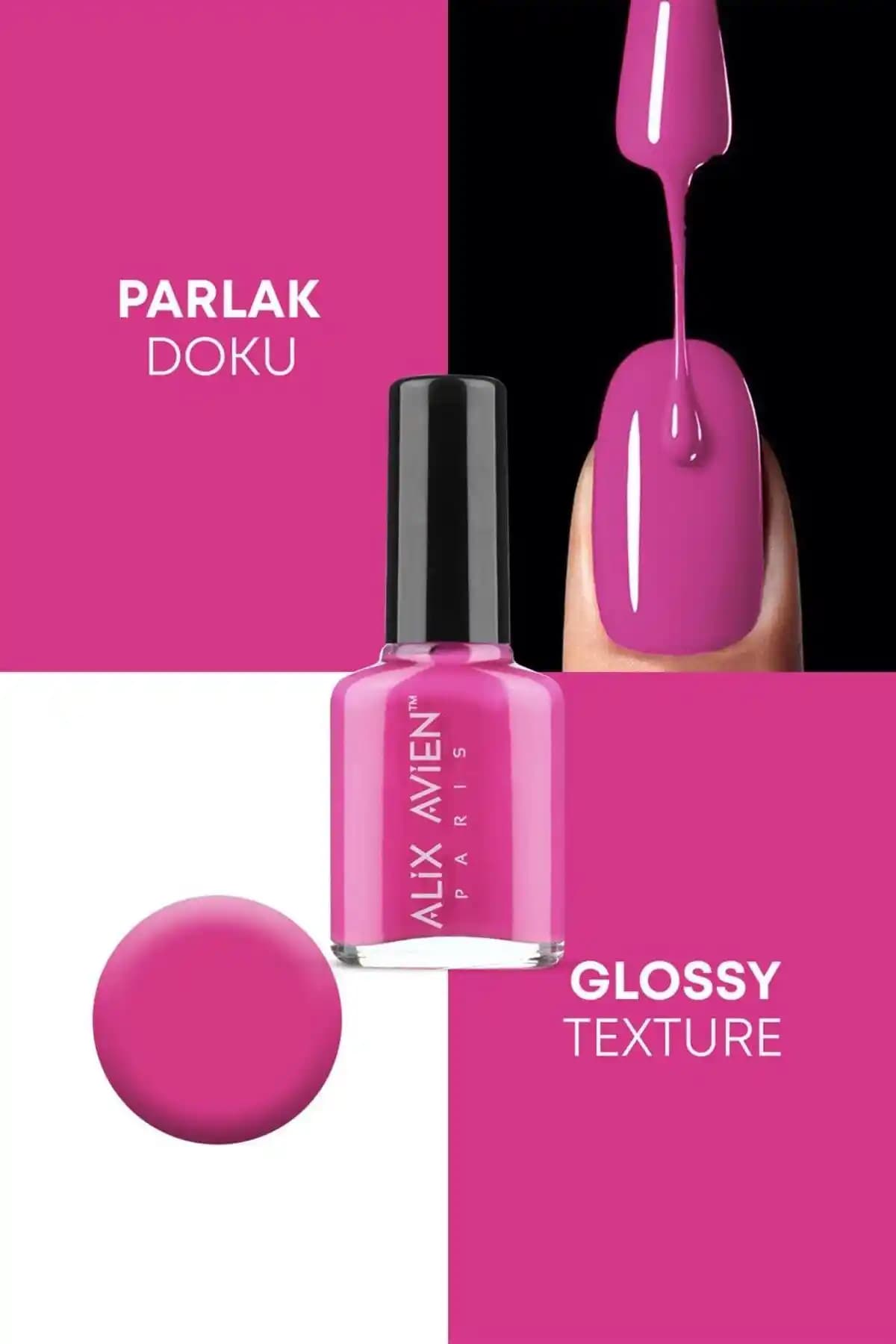 Alix Avien Şeker Pembe 61 Oje: Uzun Süre Dayanan Parlak ve Güvenli Renkli Oje